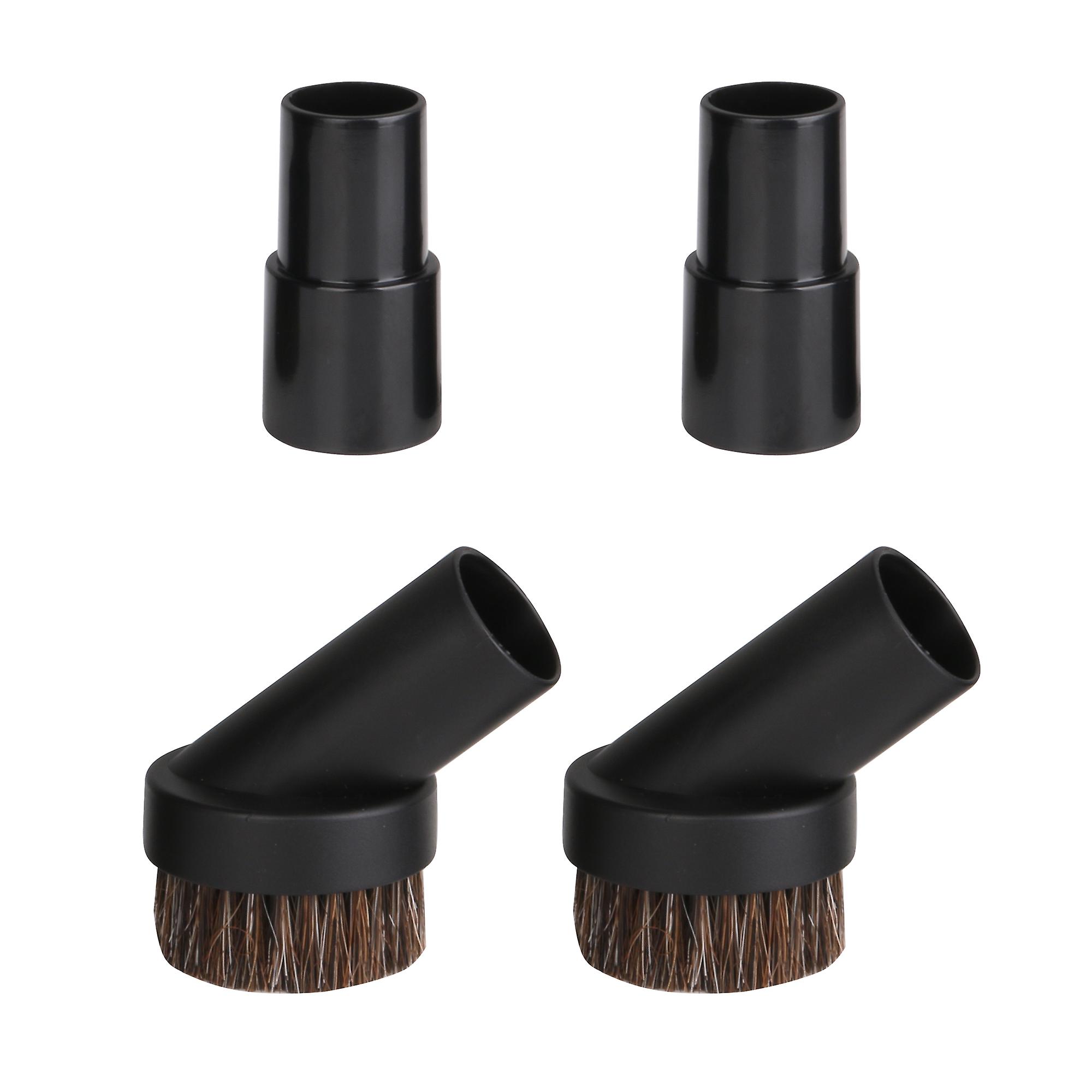 2 x Round Brush with 25mm Long Soft Horse Hair with 2 x Hose Adapter