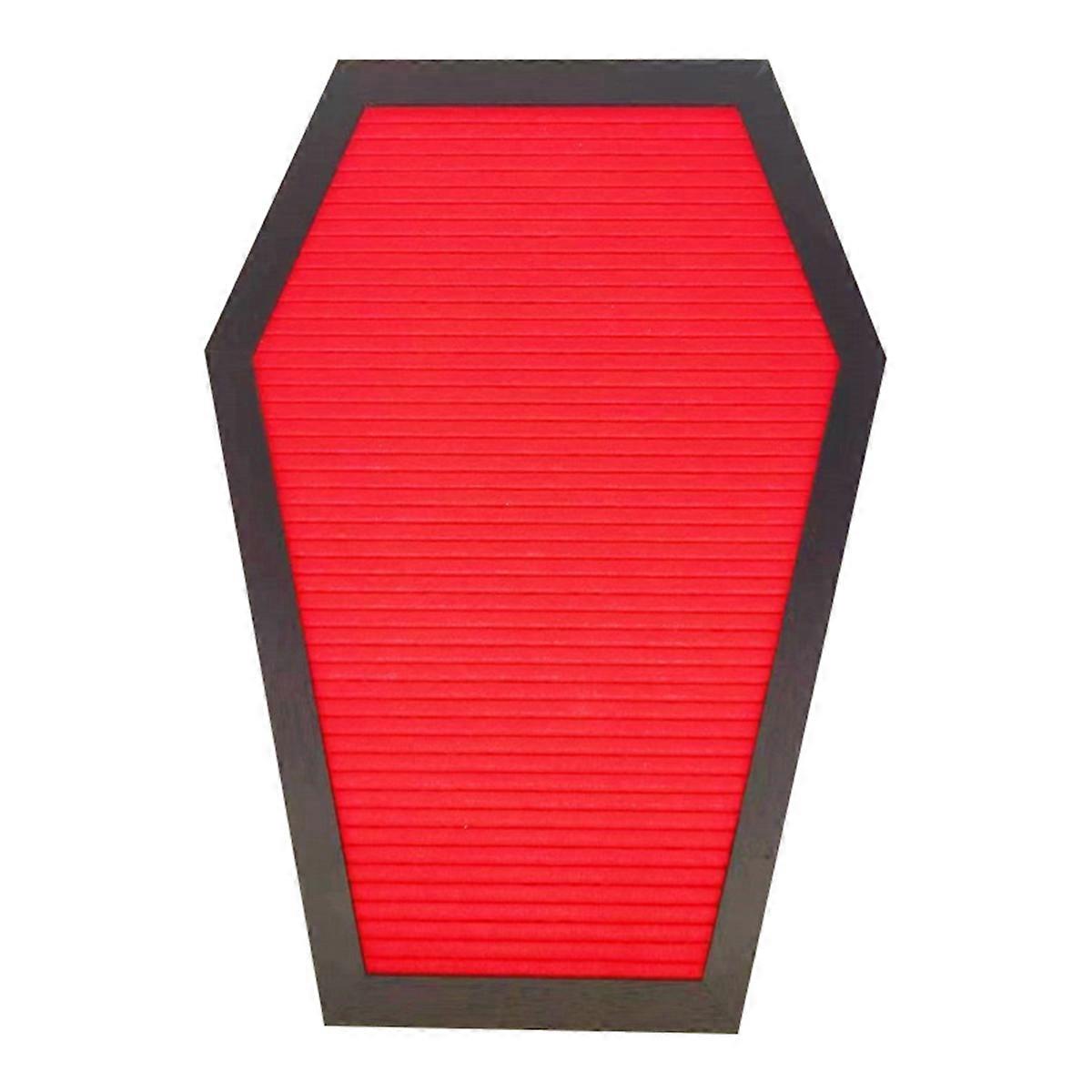 Coffin Letter Board, Decoration Gothic Decor Spooky Gift Red
