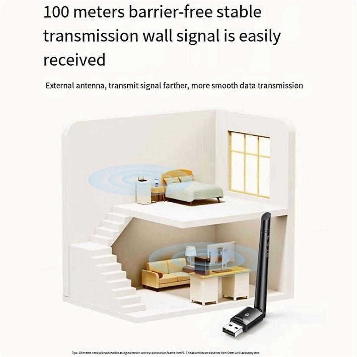  Bluetooth 5.3 Adapter for PC Speaker Wireless Mouse