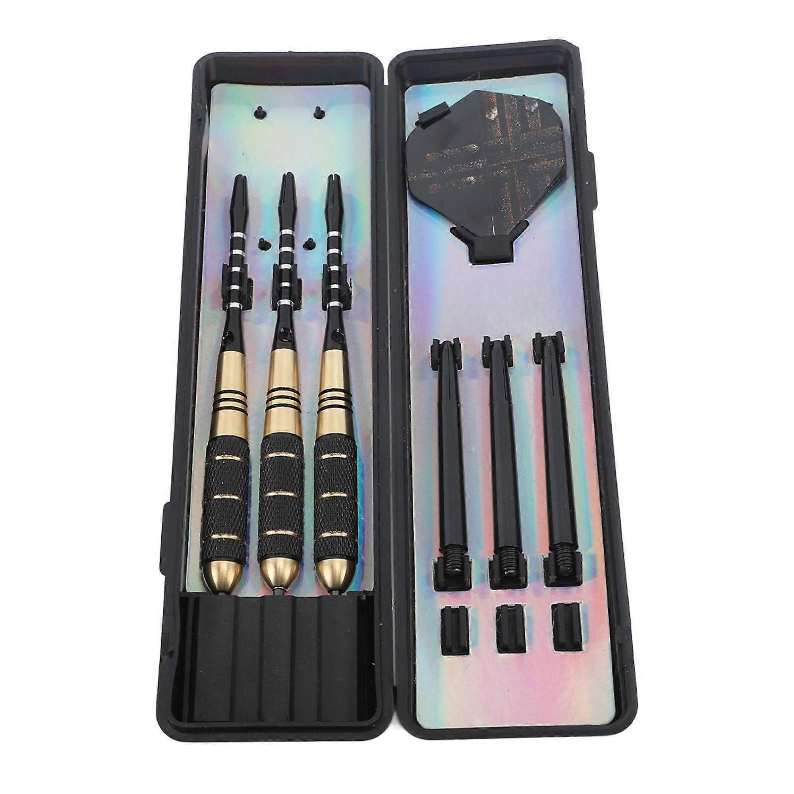 Darts Set Metal Tip Iron Aluminium Anti Slip Pattern Professional Metal Darts with Carrying Case for Beginners Sports Dartboard