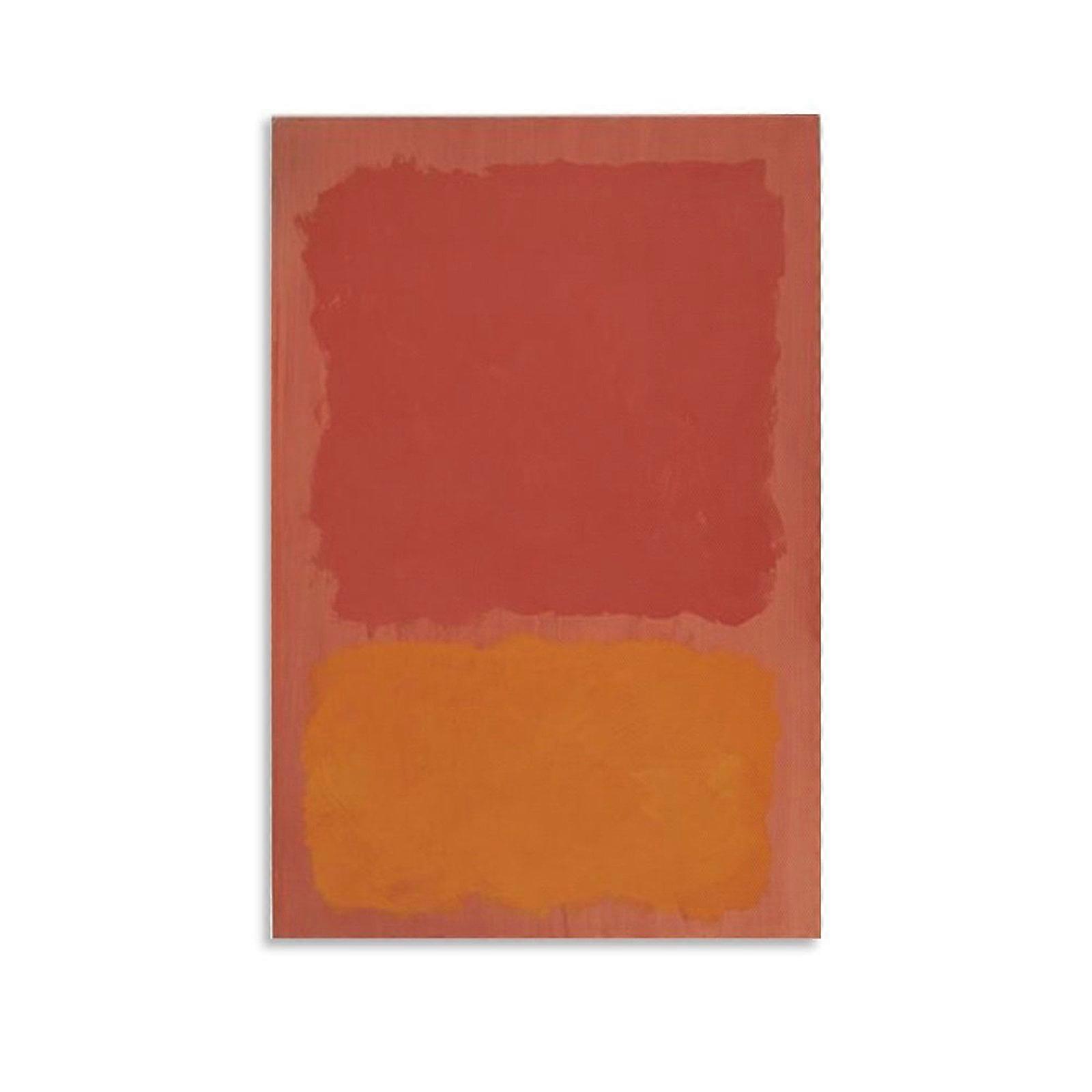 Mark Rothko Print Red Orange on Salmon 1969 Canvas Art Poster 8x12in Modern Home Decor Gift compatible with frame size