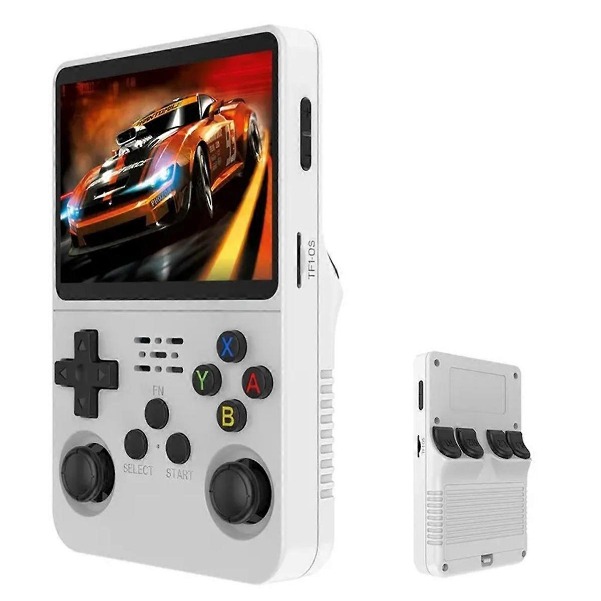 4pc R36s 3.5" HD Retro Handheld Game Console with 128G Card - White