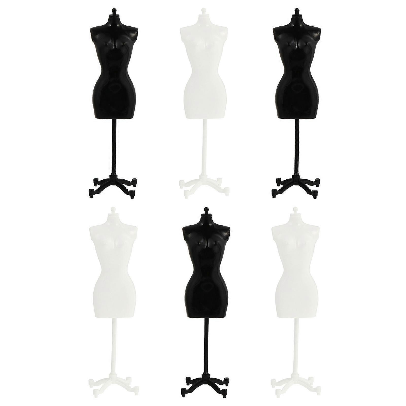Doll Clothing Display Rack for Displaying Use with 6Pcs Plastic Mannequin Stands