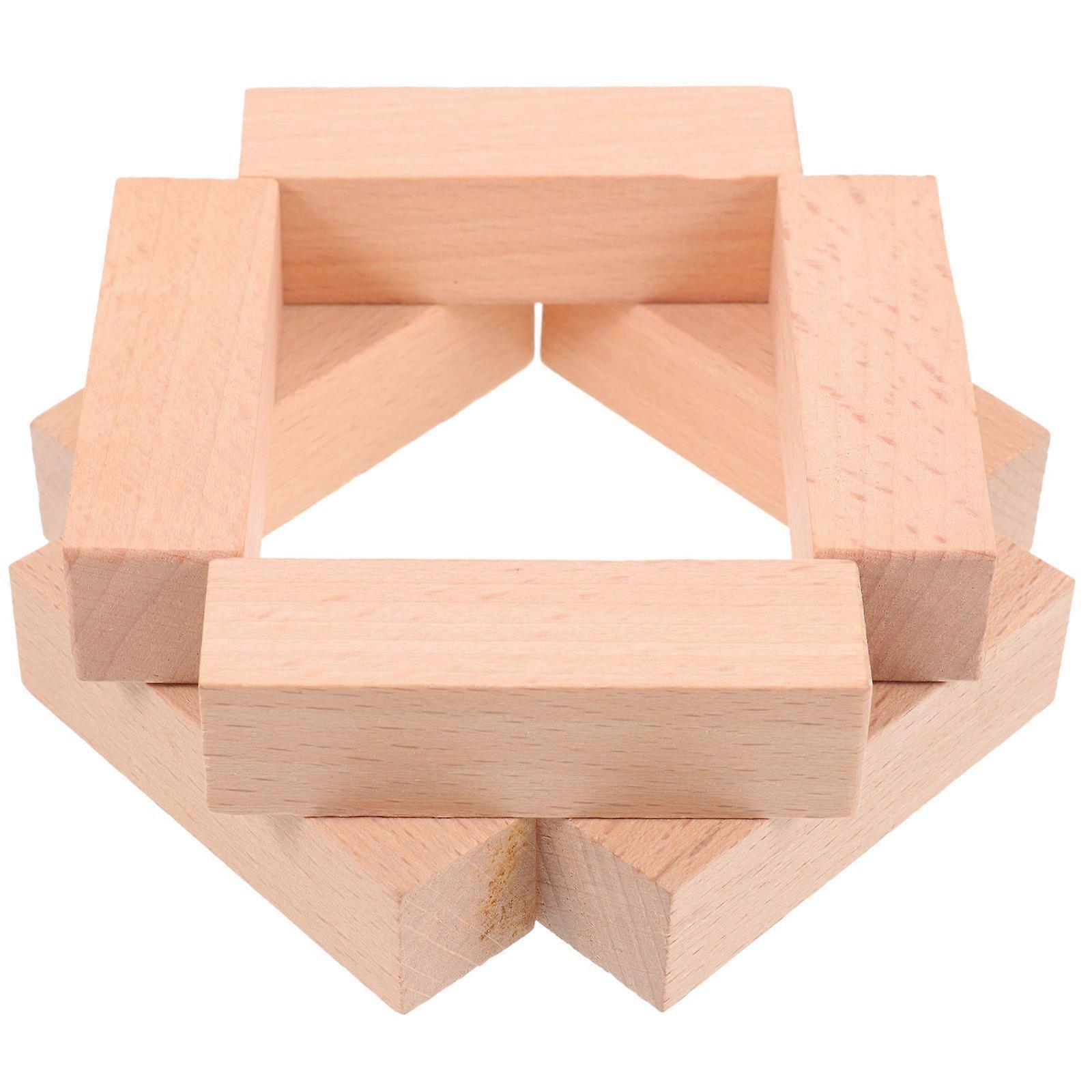 Wooden Square Seal for DIY Craft with 32Pcs Stampers