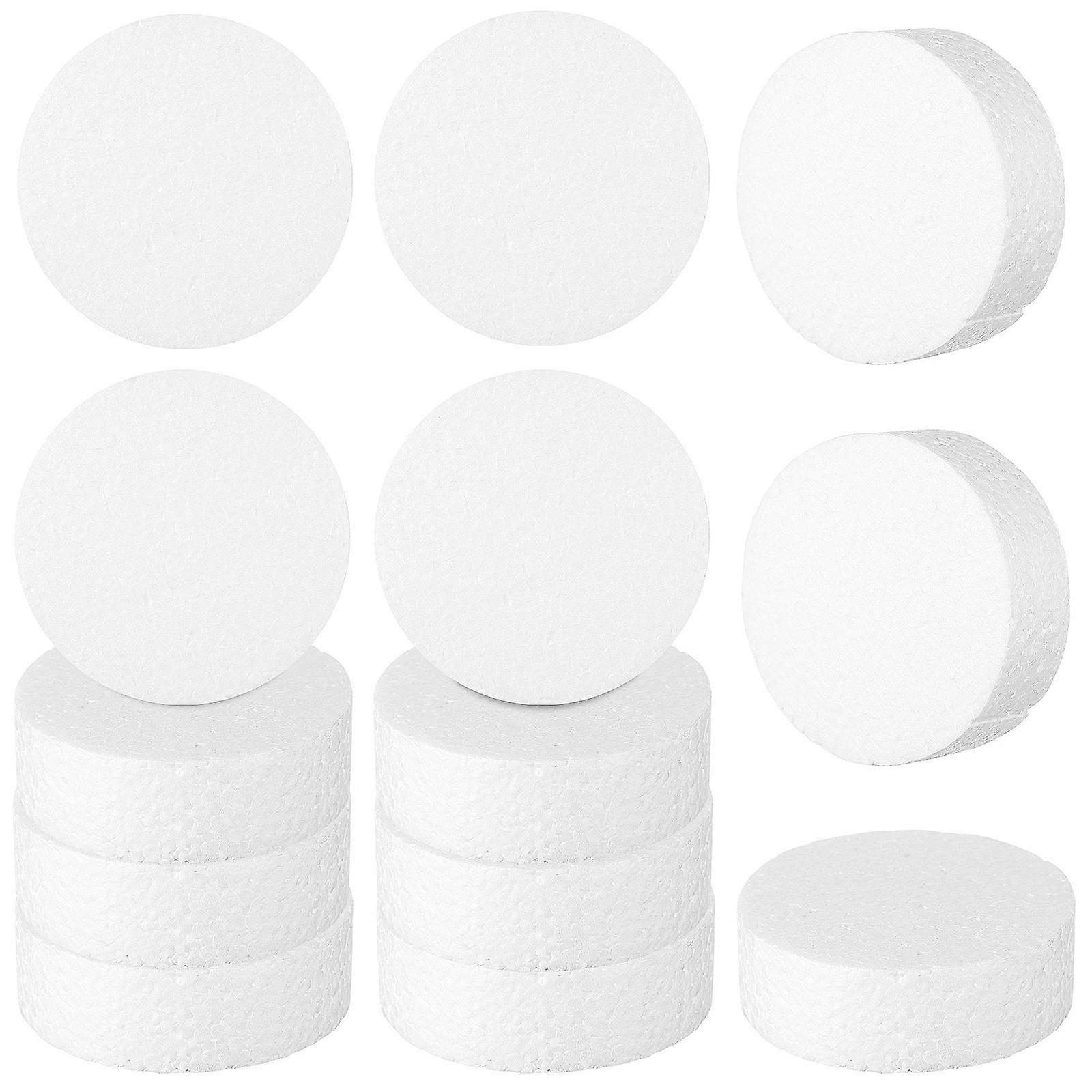 Foam Plates Craft Foam Circles for Cake Decorating White Material 54Pcs