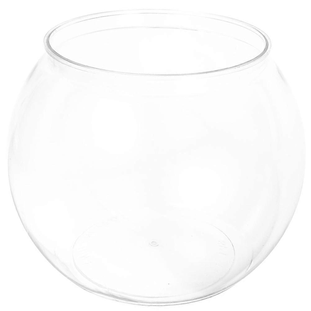 Betta Fish Tank Clear Fish Tank Container Office Use Globe Shape Plastic 1Pcs