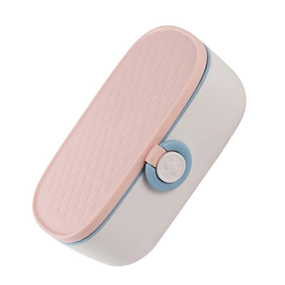 Sewing Kit Box 1 Set Portable Needlework Holder For DIY Projects Compact Structure Pink PP Accessories
