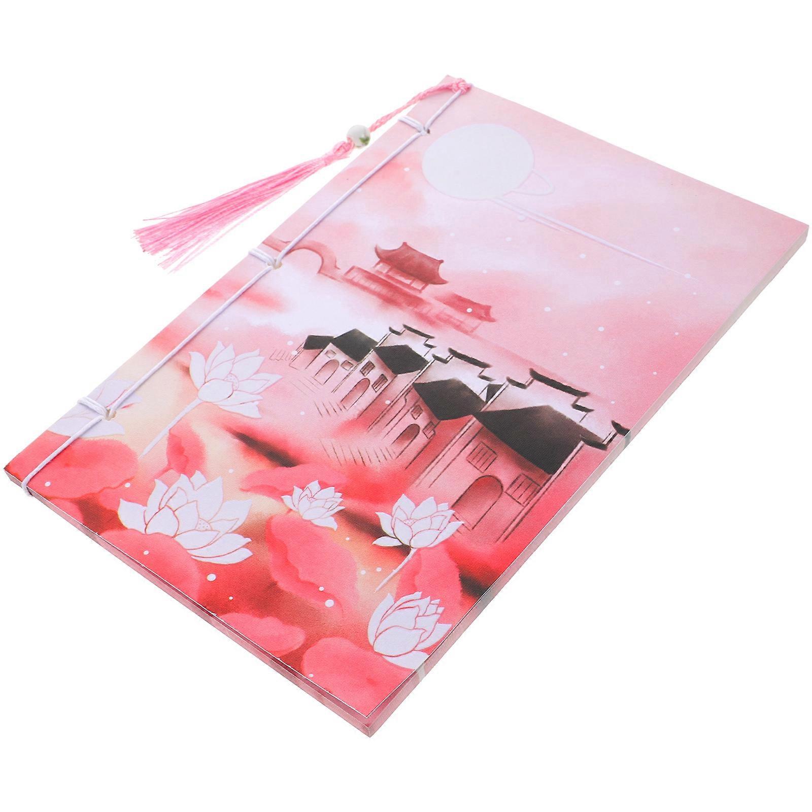 Elegant Writing Journal Notepad For School Office Daily Use A5 Rectangular Notebooks In Pink Color 2Pcs