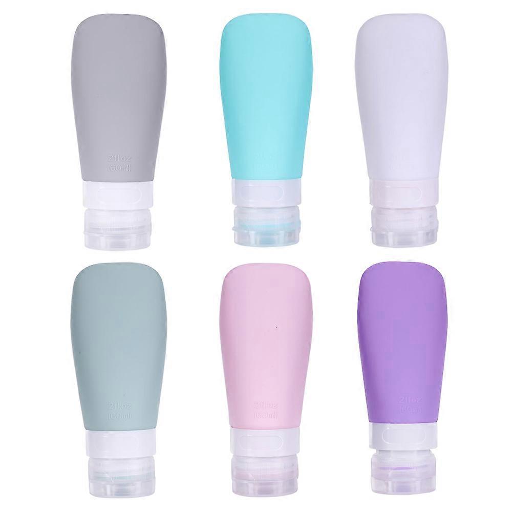 12Pcs Silicone Travel Bottles Assorted Color Leakproof Storage for Daily Use Lightweight 60Ml Cosmetic Dispenser