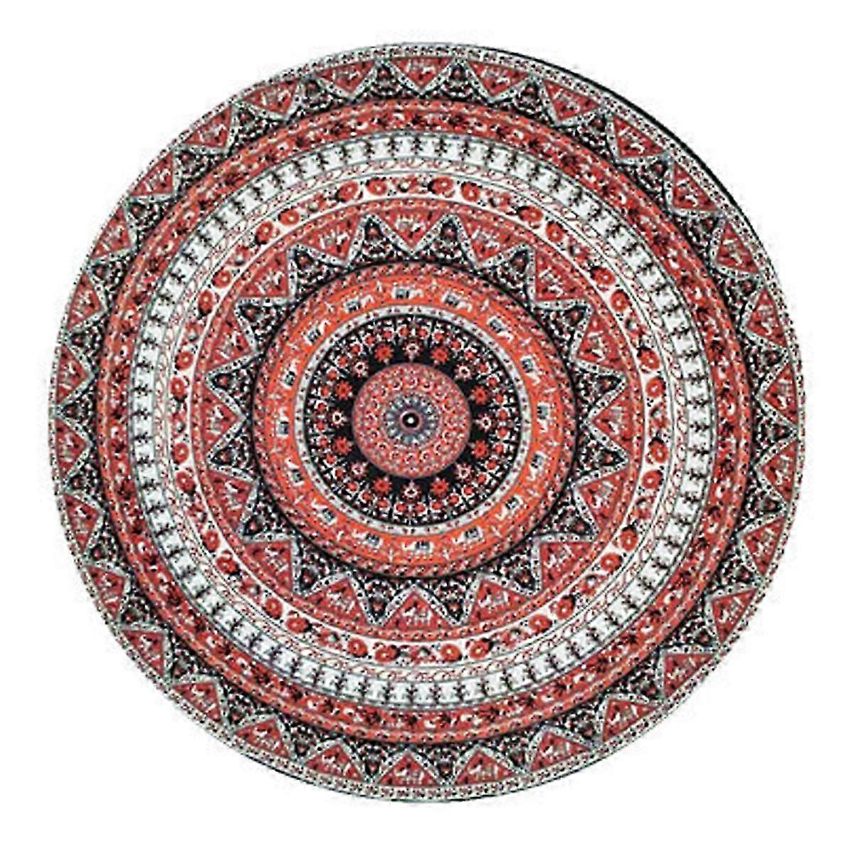 2025 Latest Model Round Beach Rug with Mandala Design