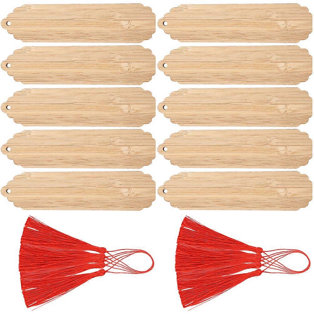 Blank Wooden Bookmarks for DIY Carving 20Sets of Handmade Page Markers