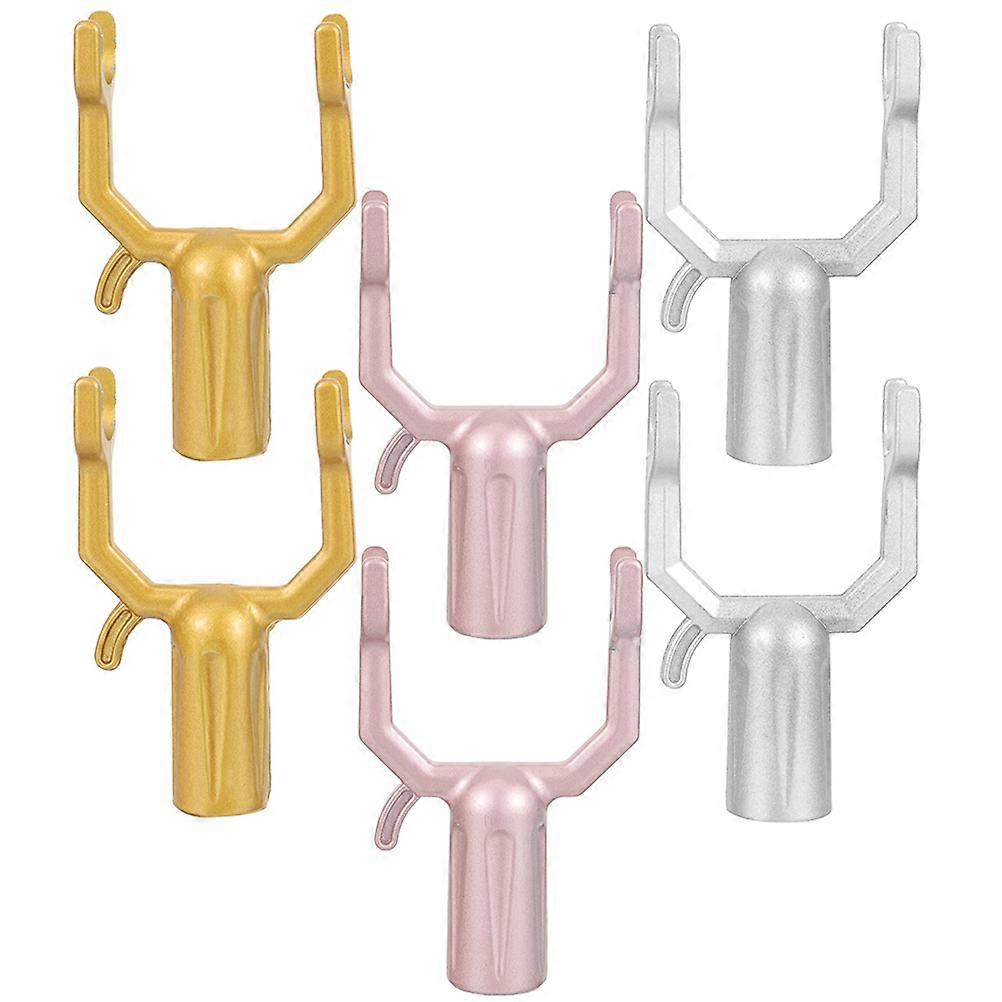 Clothes Rod Fork Replacement 18 Pcs Portable Assorted Color Pole Accessories For Families Households Effective Hanging