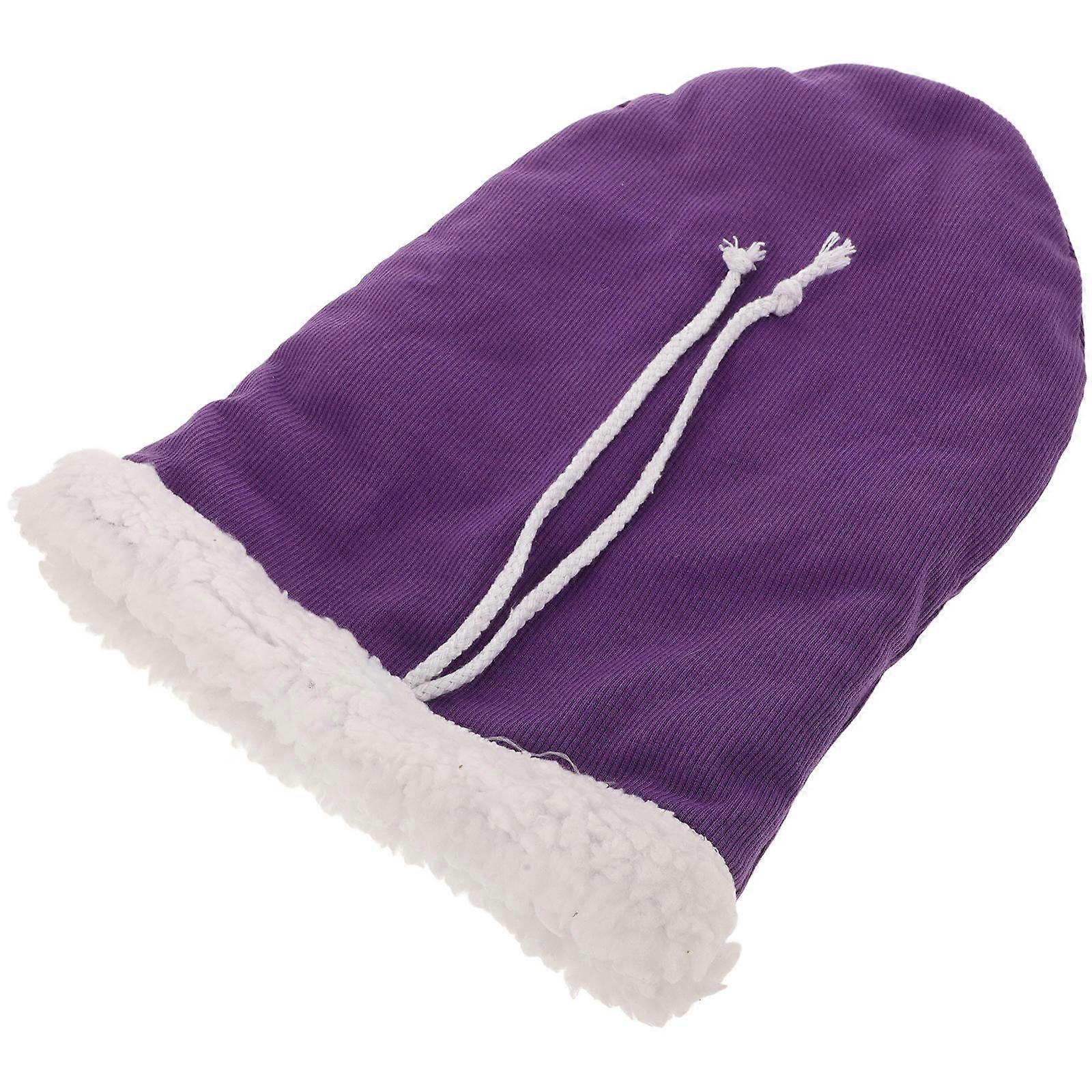 Adjustable Leg Cast Covers Plush Foot Protector Socks 5Pcs Purple