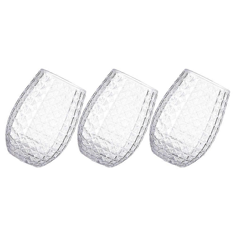 Transparent Drinking Cups Elegant Style Home Office Restaurant 12oz 3Pcs