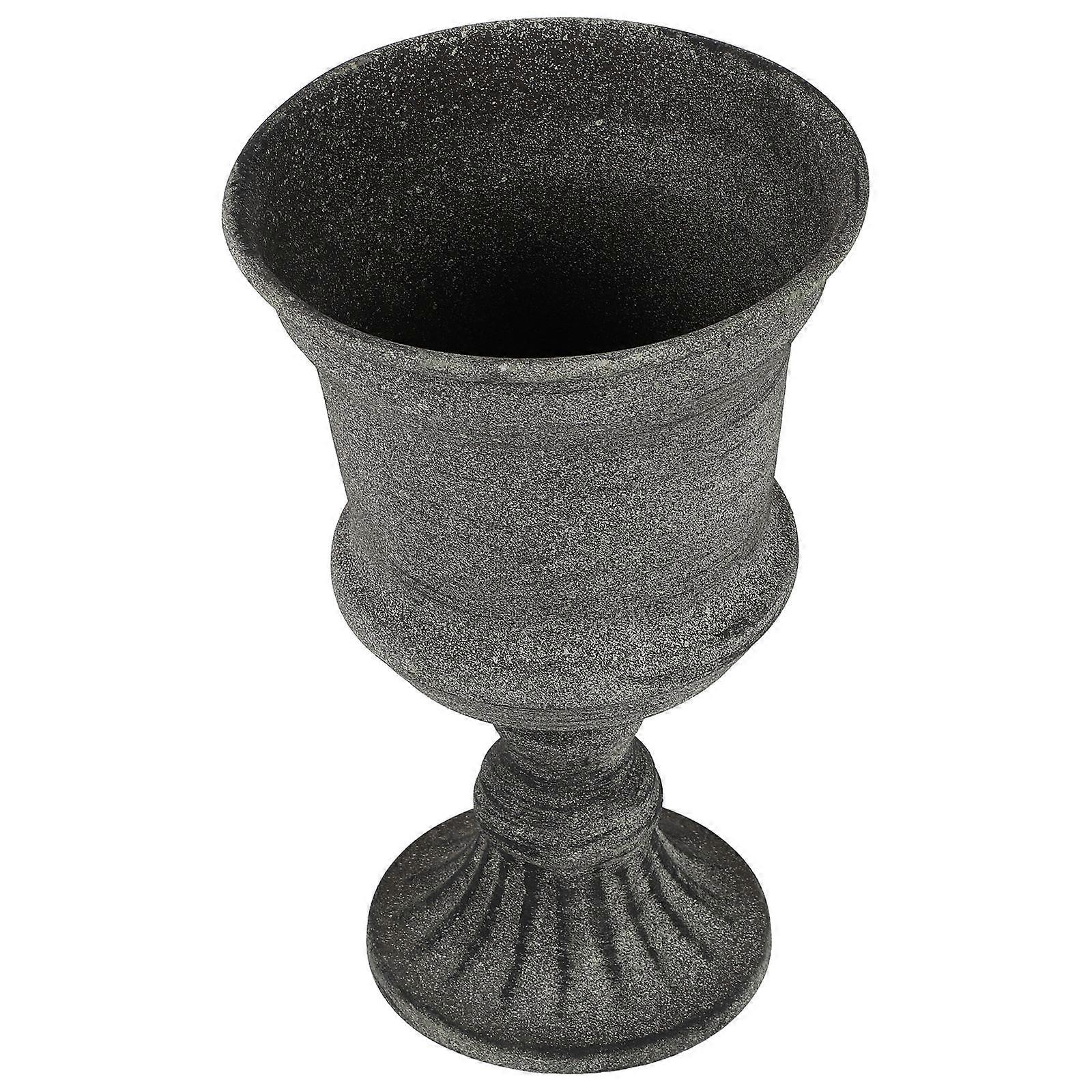 Home Desktop Decoration Metal Flower Vase Rustic Style Rectangular Iron 1Set