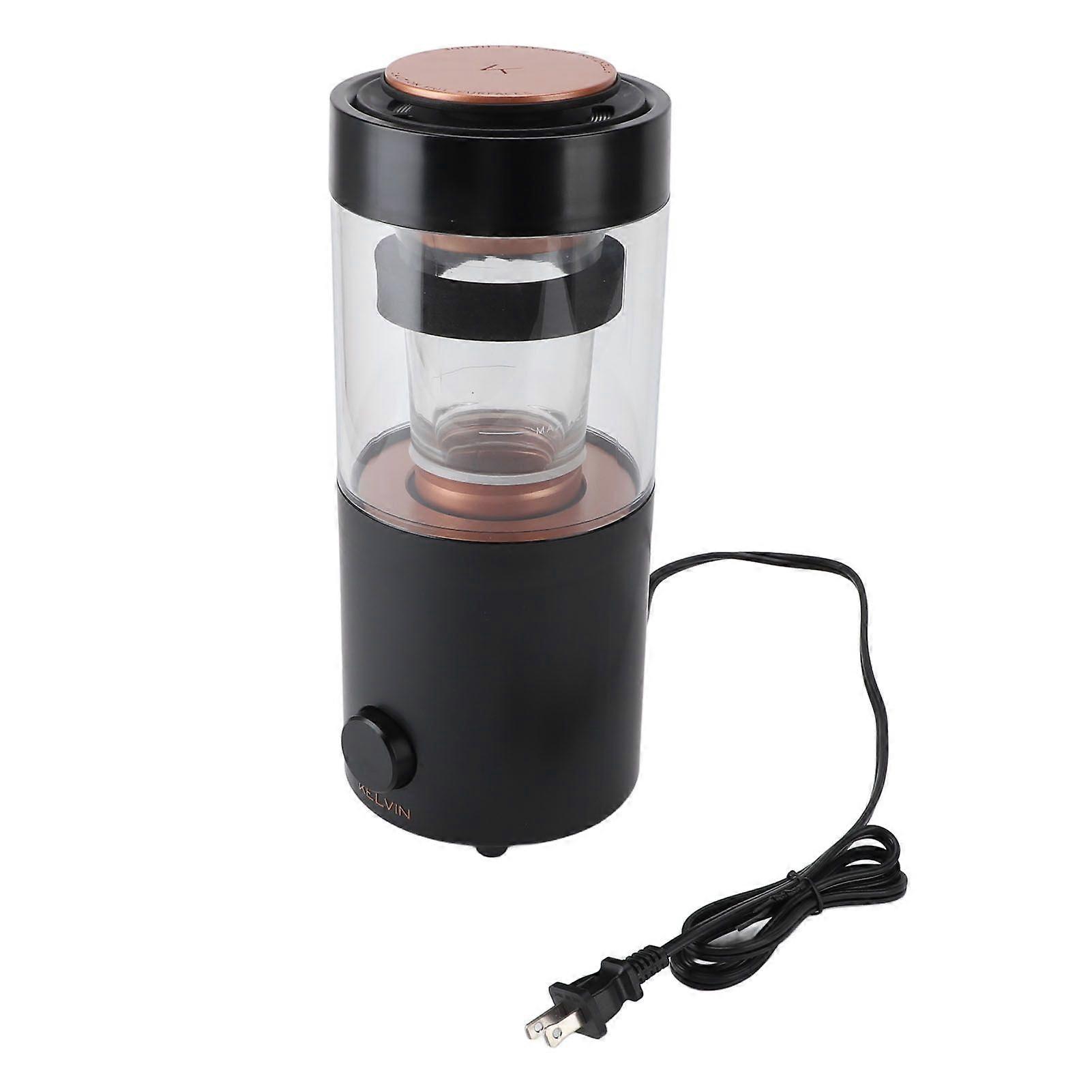 Torréfacteur de grains de café 1300W en acier inoxydable transparent verre torréfacteur automatique avec minuterie pour la maison