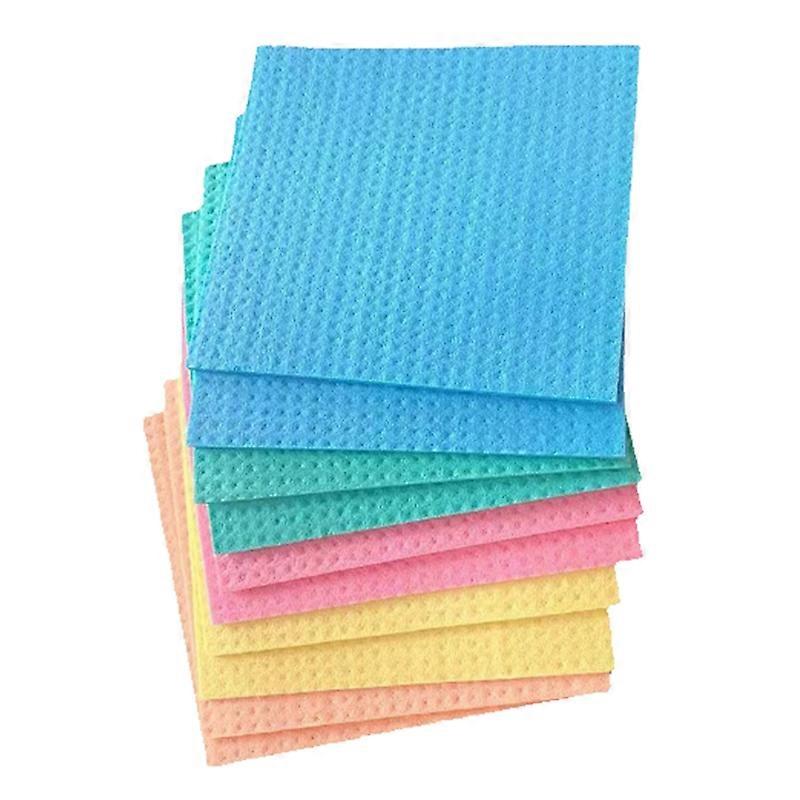Reusable Dish Cloths, Cellulose for Kitchen, 10 Pack, Multi Colors
