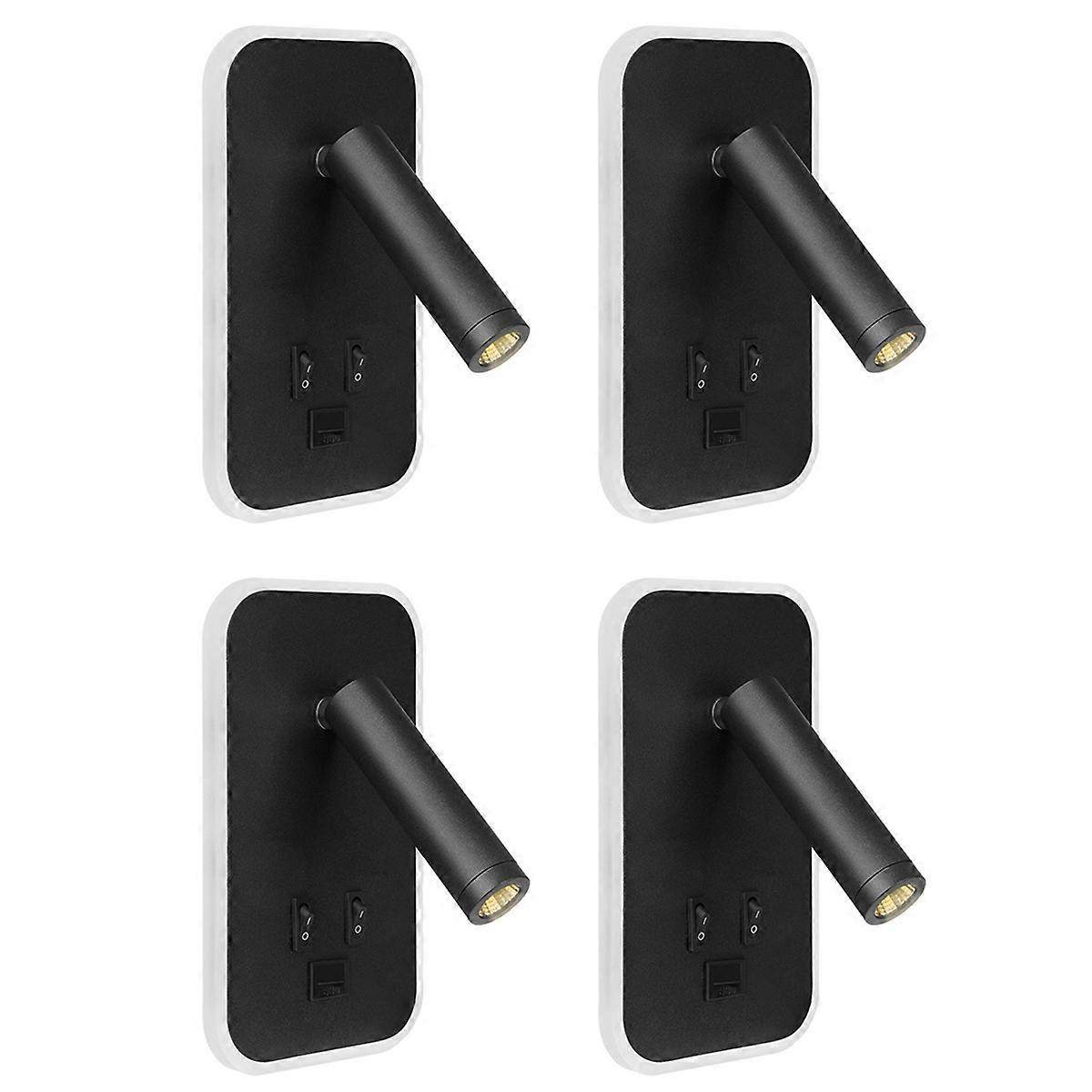 Adjustable Wall Lamp Bedside Study Reading Sconce Lamp Black