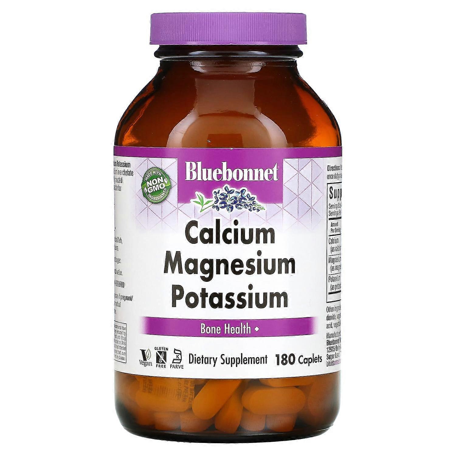 Bluebonnet Nutrition, Calcium Magnesium Potassium, 180 Caplets
