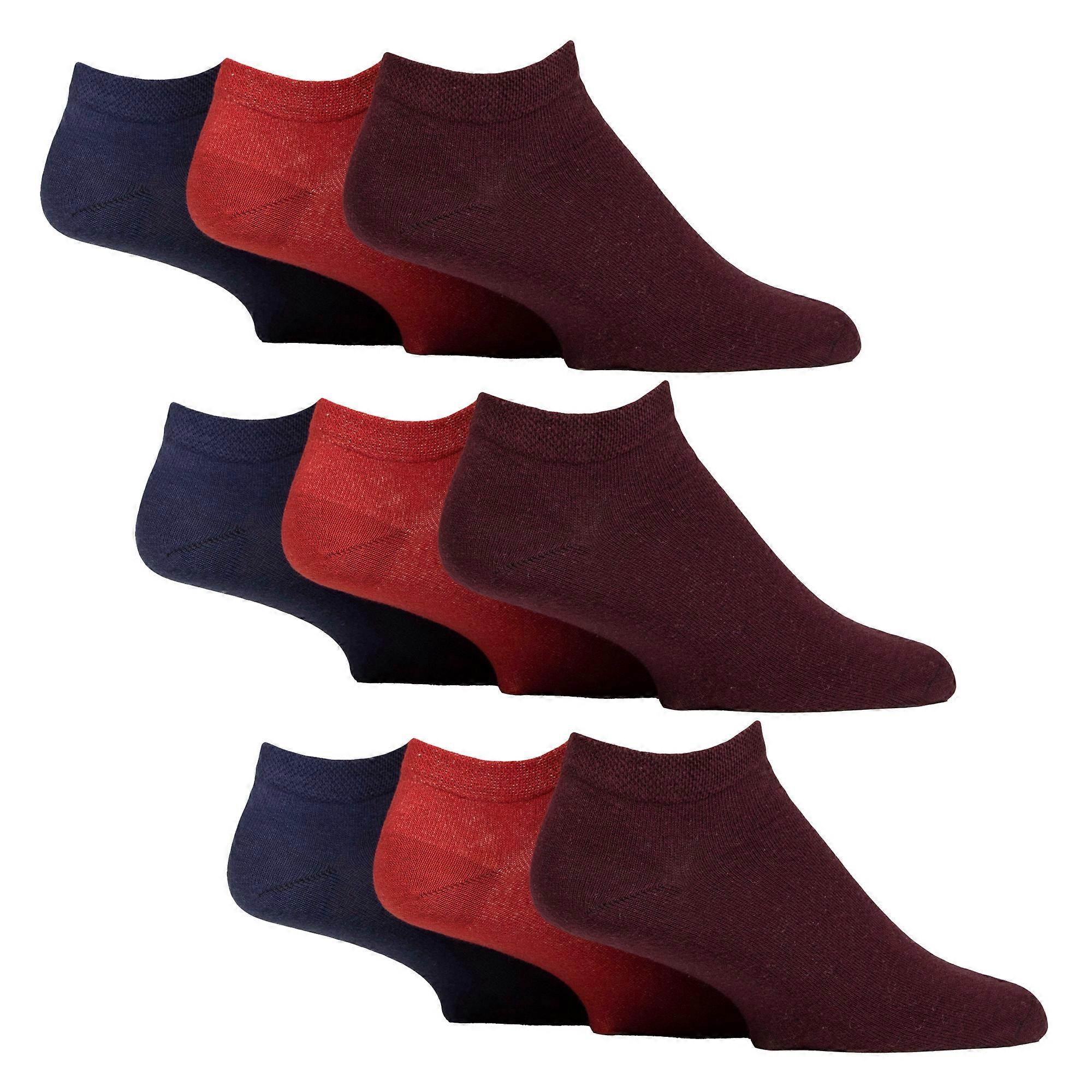IOMI - 9 Pack Mens Trainer Cotton Socks