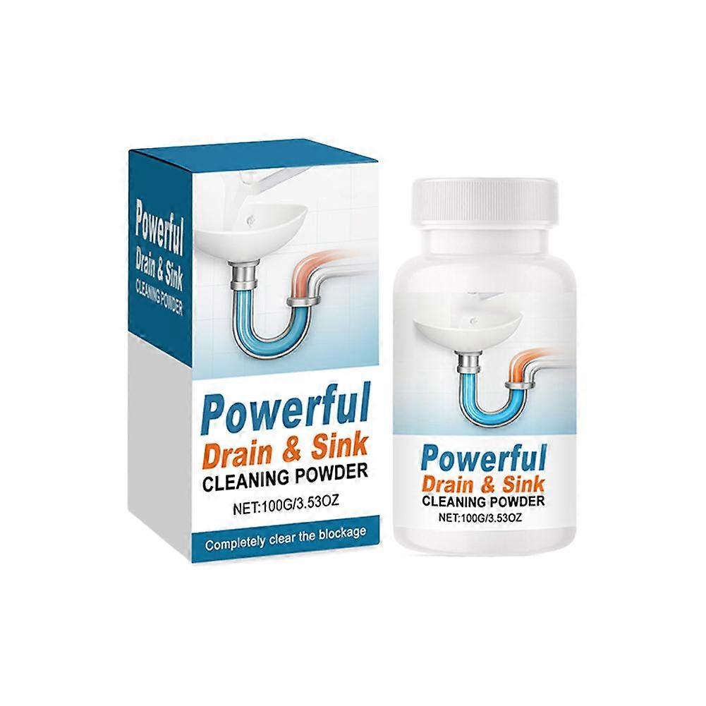 Powerful Drain Cleaner Powder Unclogs Drains Fast Dissolves Hair Grease Prevents Clogs