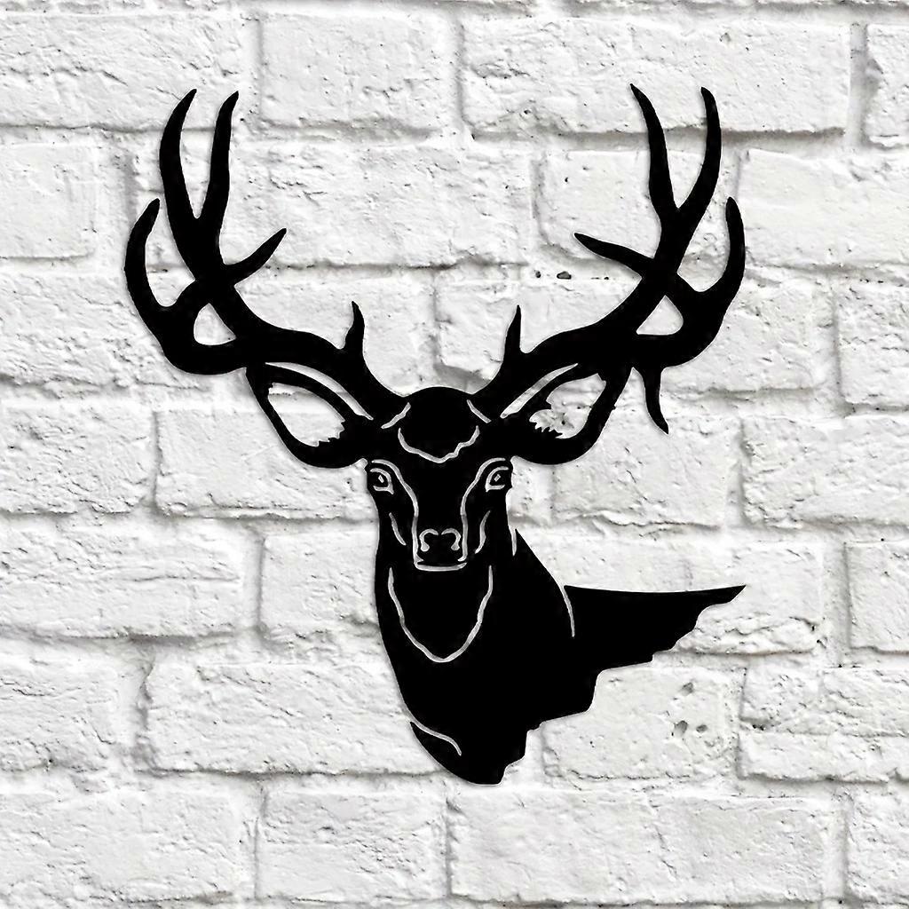 1PC Decorative Elk Hanging Metal Wall Art Décor for Home Interiors