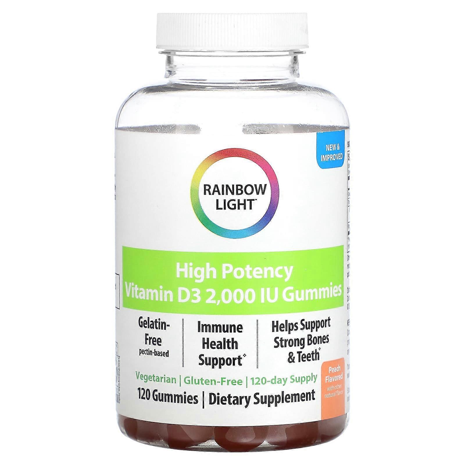 High Potency Vitamin D3, Peach, 2,000 IU, 120 Gummies