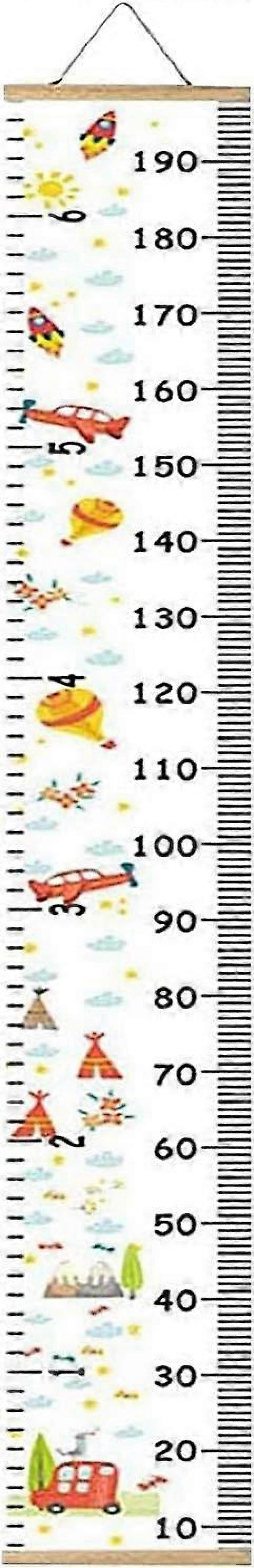 Kids Measuring Wall Chart Children Height Measuring Chart Hanging Height Chart with Cute Pattern Decorative Kids Height Ruler Growth Height Chart