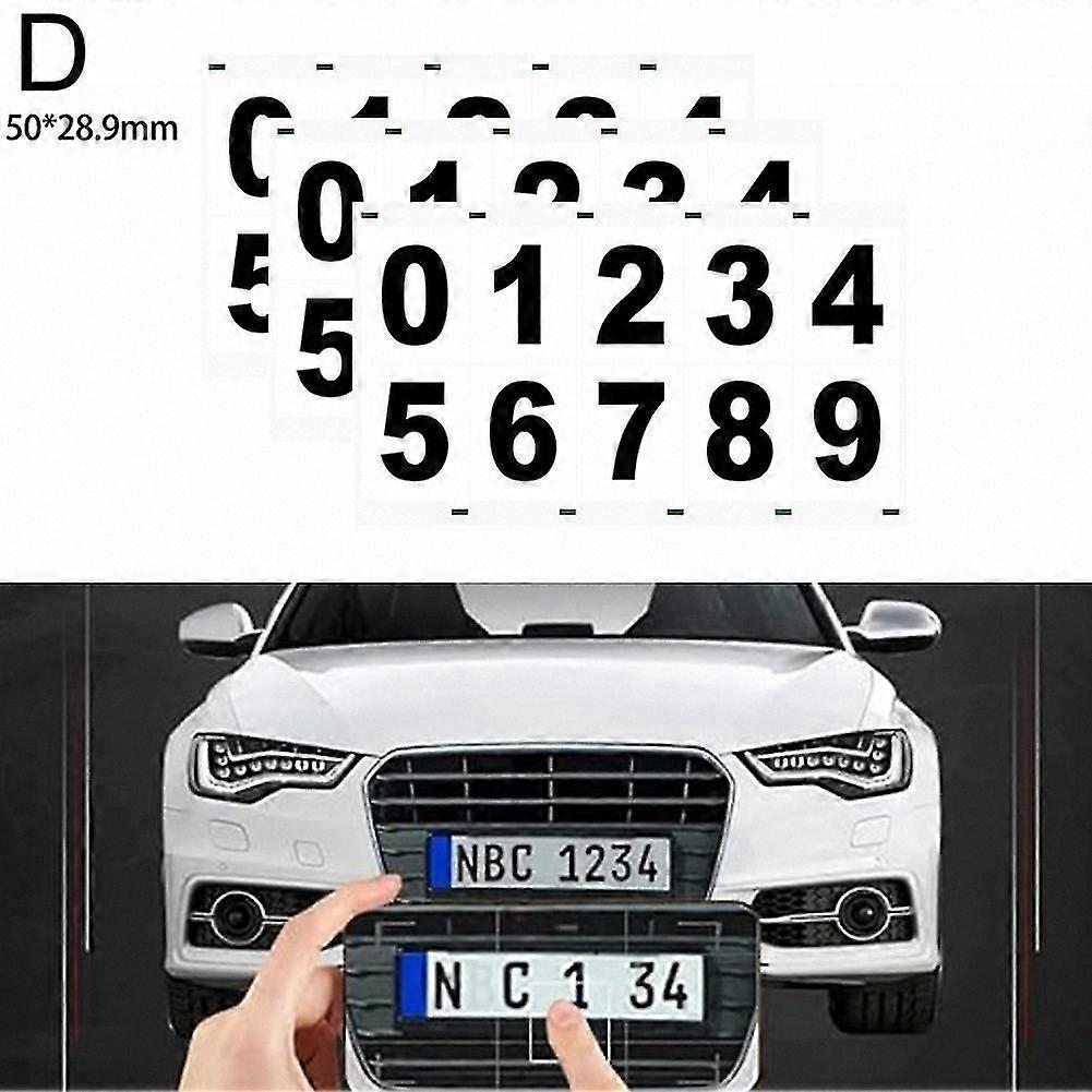 3-Pack Digital Invisible License Plate Sticker Set