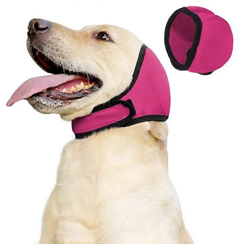 Dog Ear Muffs & No Shake Ear Wrap for Hematoma, Bathing, Drying,Swim& Noise Anxiety Relief - Elastic Waterproof Ear Protector with Calming Hoodie Desi