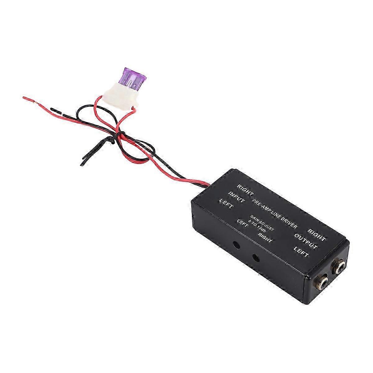 New Black Rca Input/Output Adjustable Pac Turbo 1 Line Driver   Booster Adapter for C