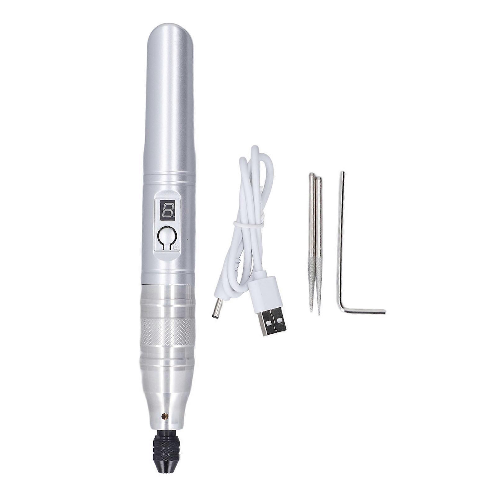 Elektrisk slippenna Mikrogravör Etsning Gravyr DIY Verktygssats 3500-13000R / min 3.7V