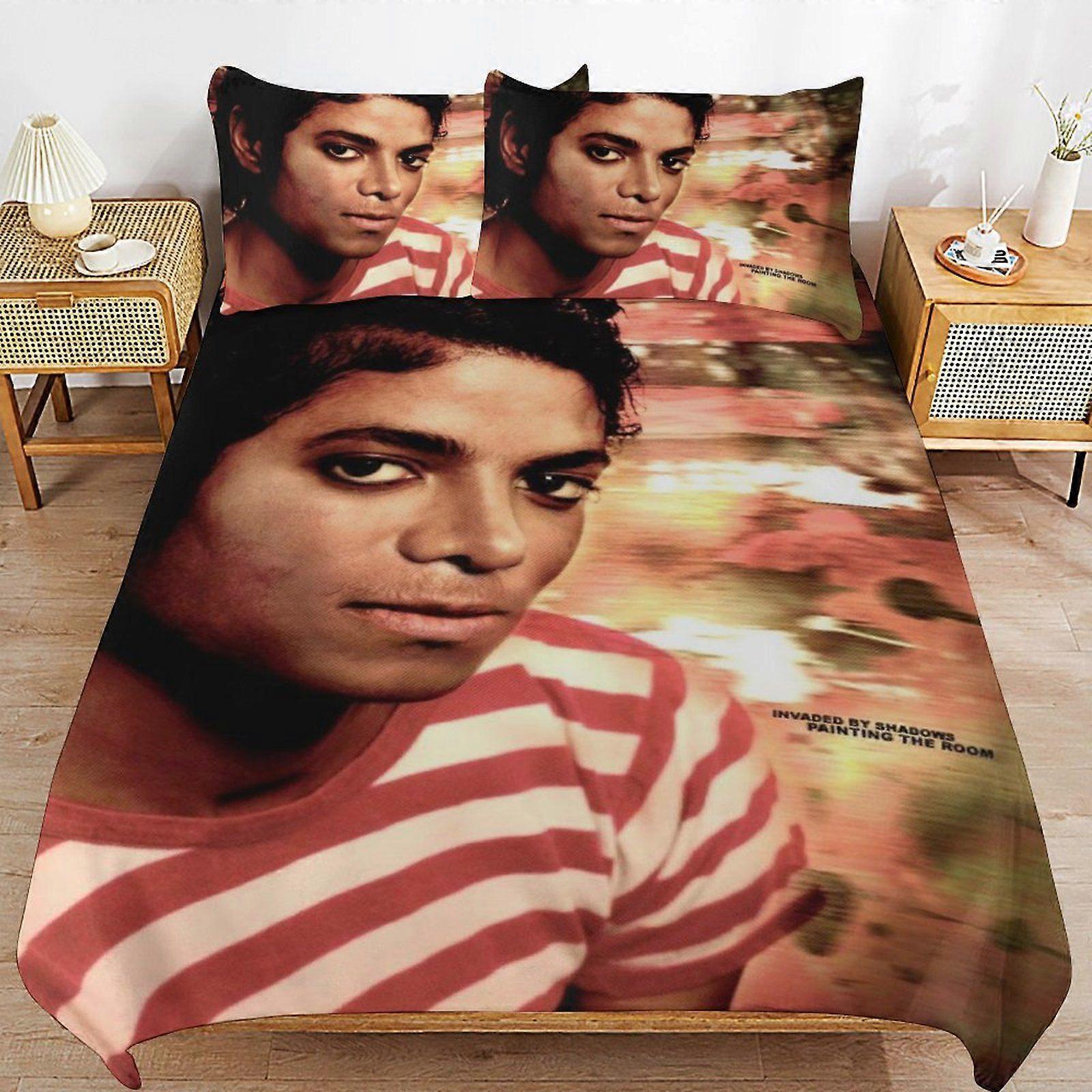 u153 Michael Joseph Jackson Breathable Fabric Quality Comfort Easy Clean Secure Zipper Duvet Cover Sets for Sleeping Use n153