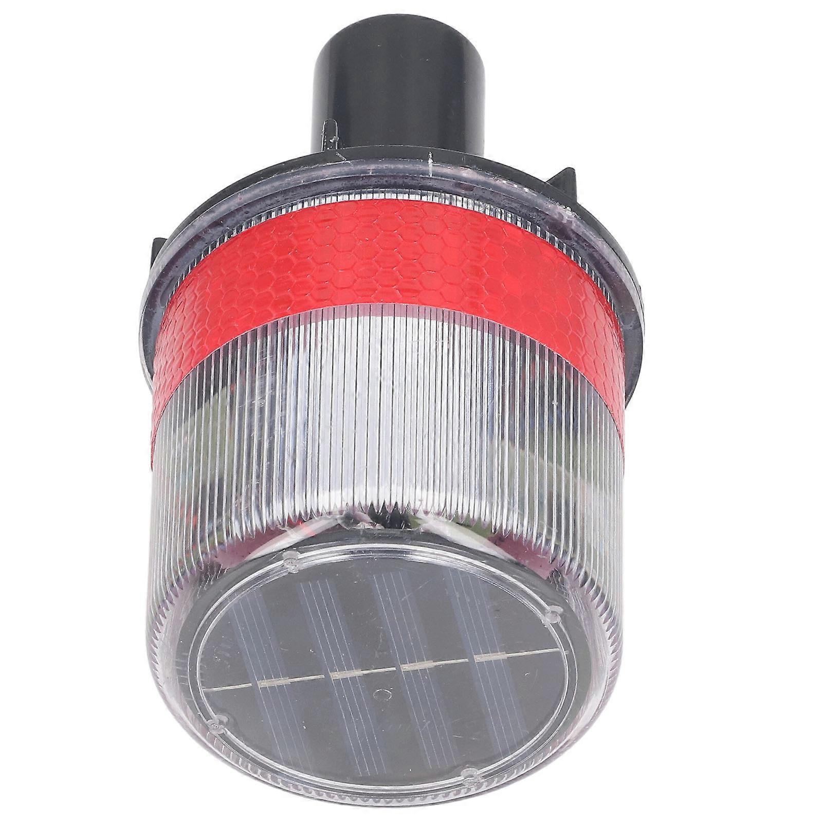 Solar Powered LED Strobe PC Shell Reflective Waterproof Switch Beacon Warning Light Safety Strobe