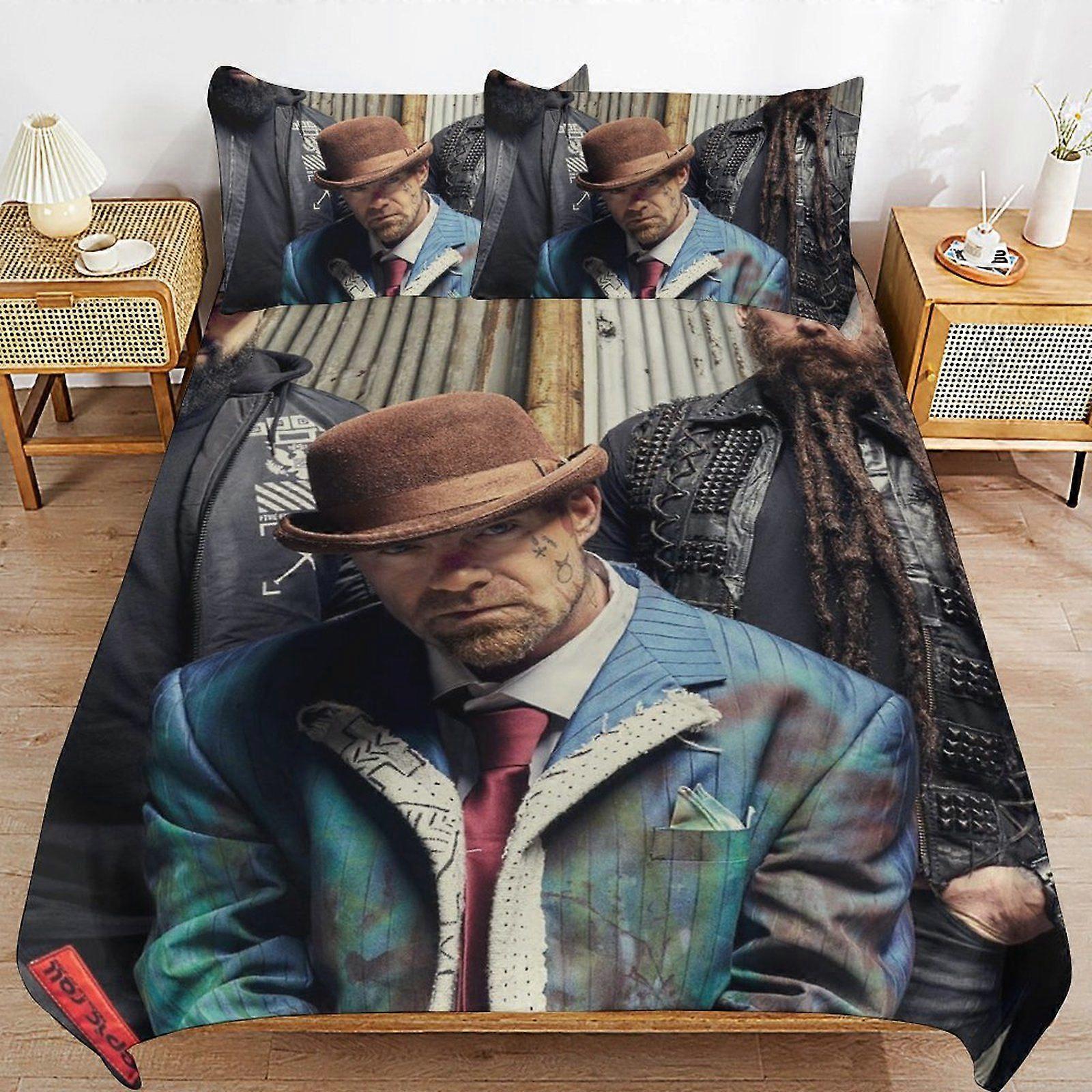 u63 Five Finger Death Punch Modern Handling Practical Sleep Set Durable Threaded Design Zipper Duvet Cover Sets Essential n63