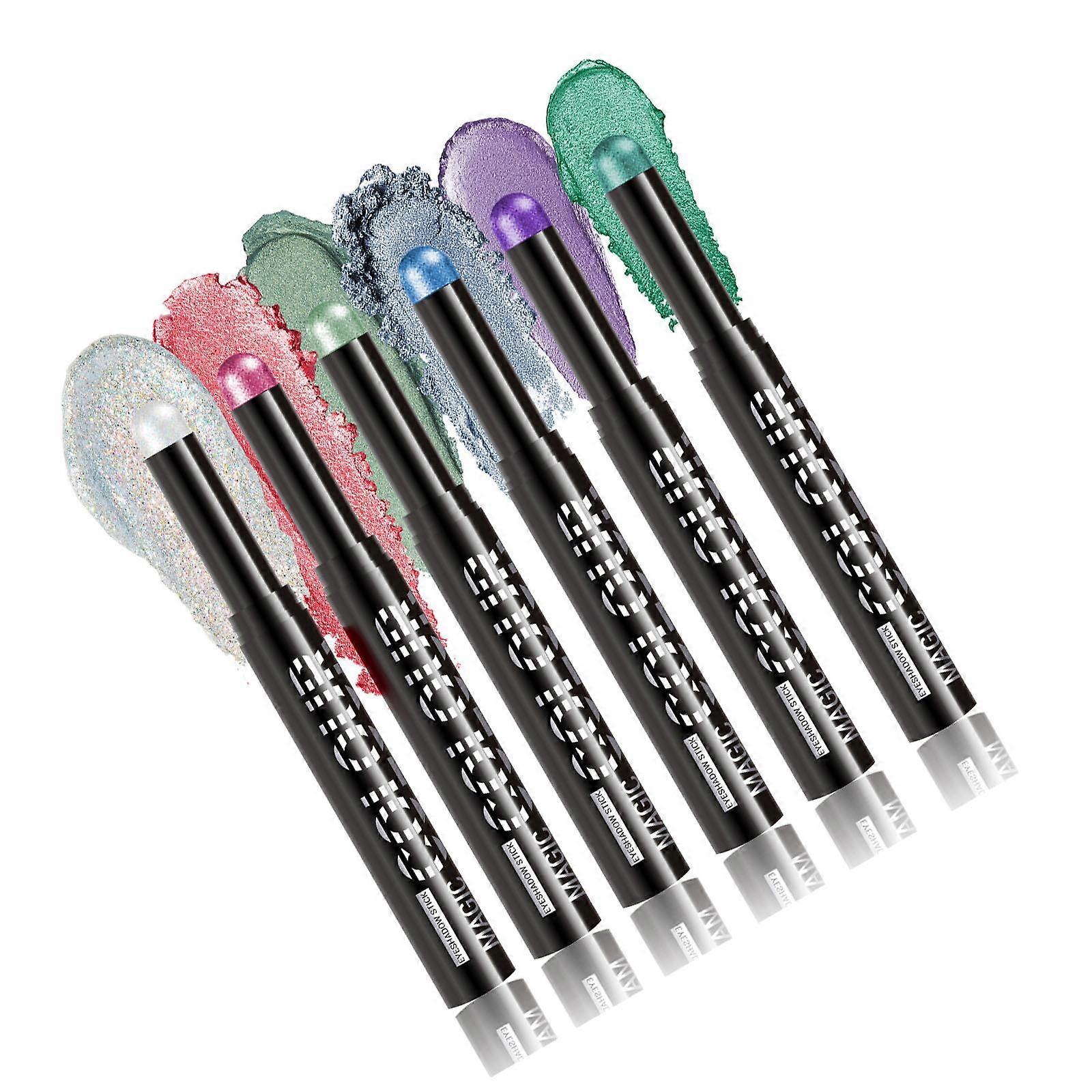 Cream Eyeshadow Stick,Brightener Eyeshadow Pencil Crayon,Highlighter Eye Shadow Stick Sets Waterproof Eye Shadow Make Up Multicolor