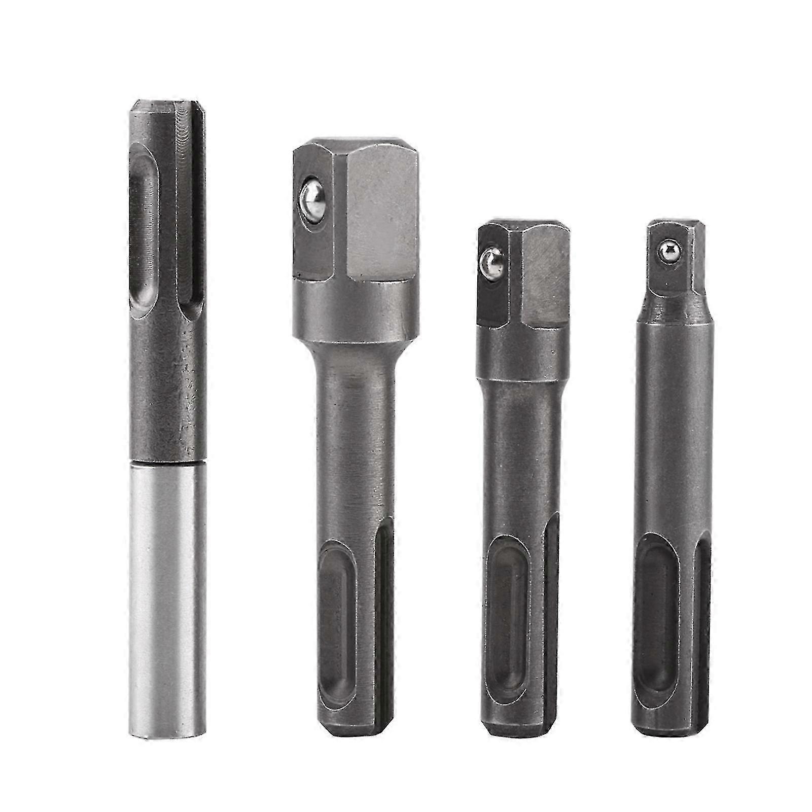 Sds Plus Shank To 1/4" Hex Socket Adaptor And 1/4"3/8"1/2" Square Drill Bit Extension Connector