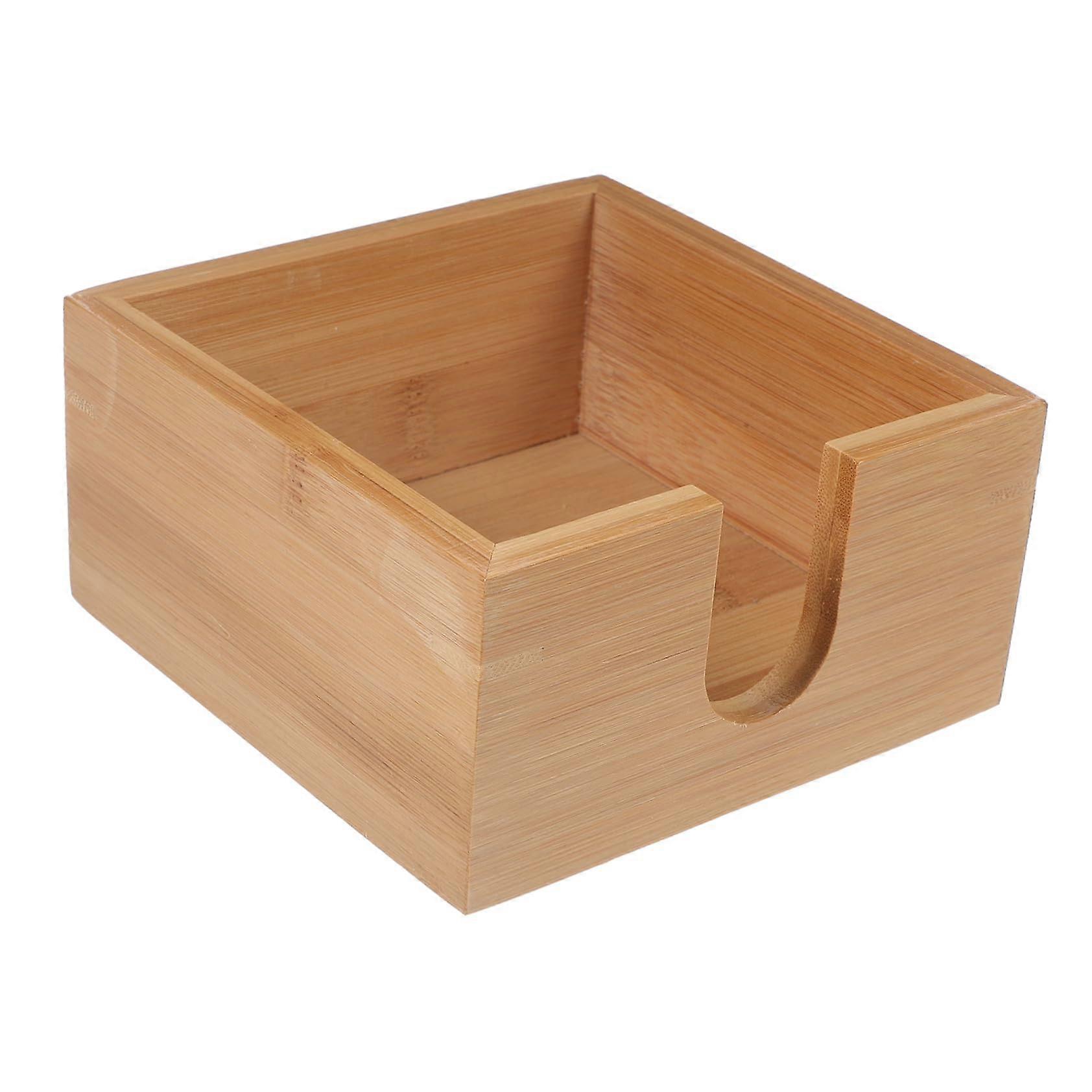 Bamboo Napkin Holder For Kitchen Tabletop Tissue Dispenser Box With Smooth Edges Multipurpose Paper Napkin Storage For Home Office And Car