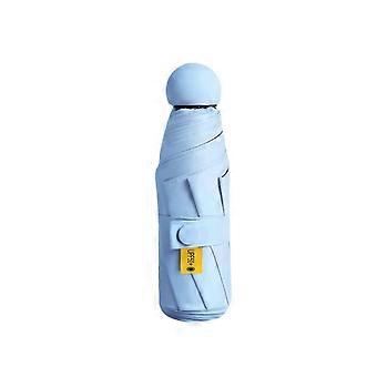 New Mini Capsule Folding Umbrella Vinyl Portable Pocket Parasol UV Sunshade Dual Use Protection Travel Accessoreis for Outdoor