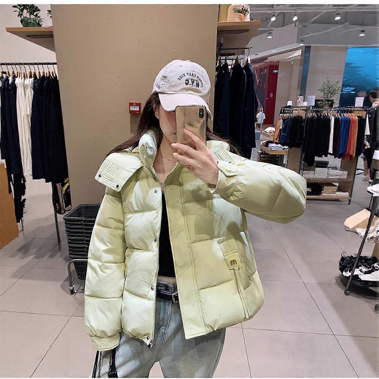 Winter hooded thick short cotton jacket warm cold-proof jacket cotton jacket