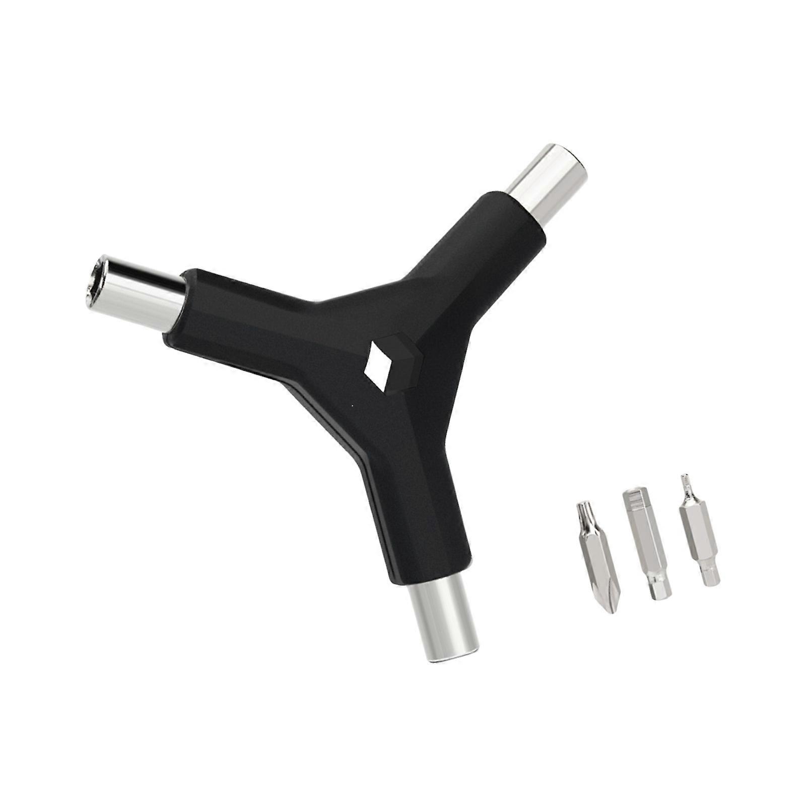 Multipurpose Bicycles Maintenance Tool Ergonomic Y Shape Socket Wrench 3 Way Interchangeable Bits Bike Repair Tool Multicolor