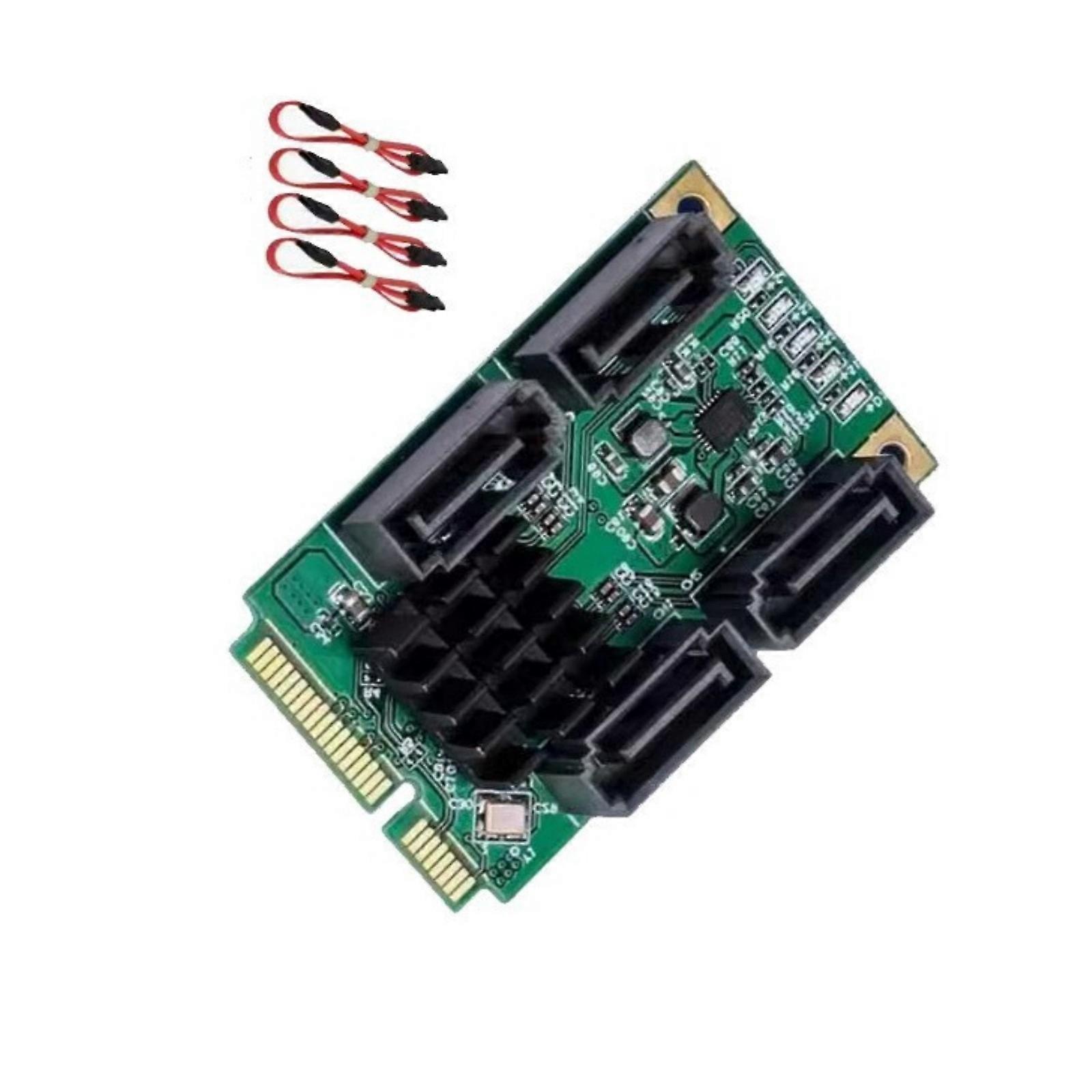 Mini PCIe to SATA3.0 Expansion Card 6Gbps Hard Drive Extension Card for Fast Data Transfer and Easy Installation Multicolor
