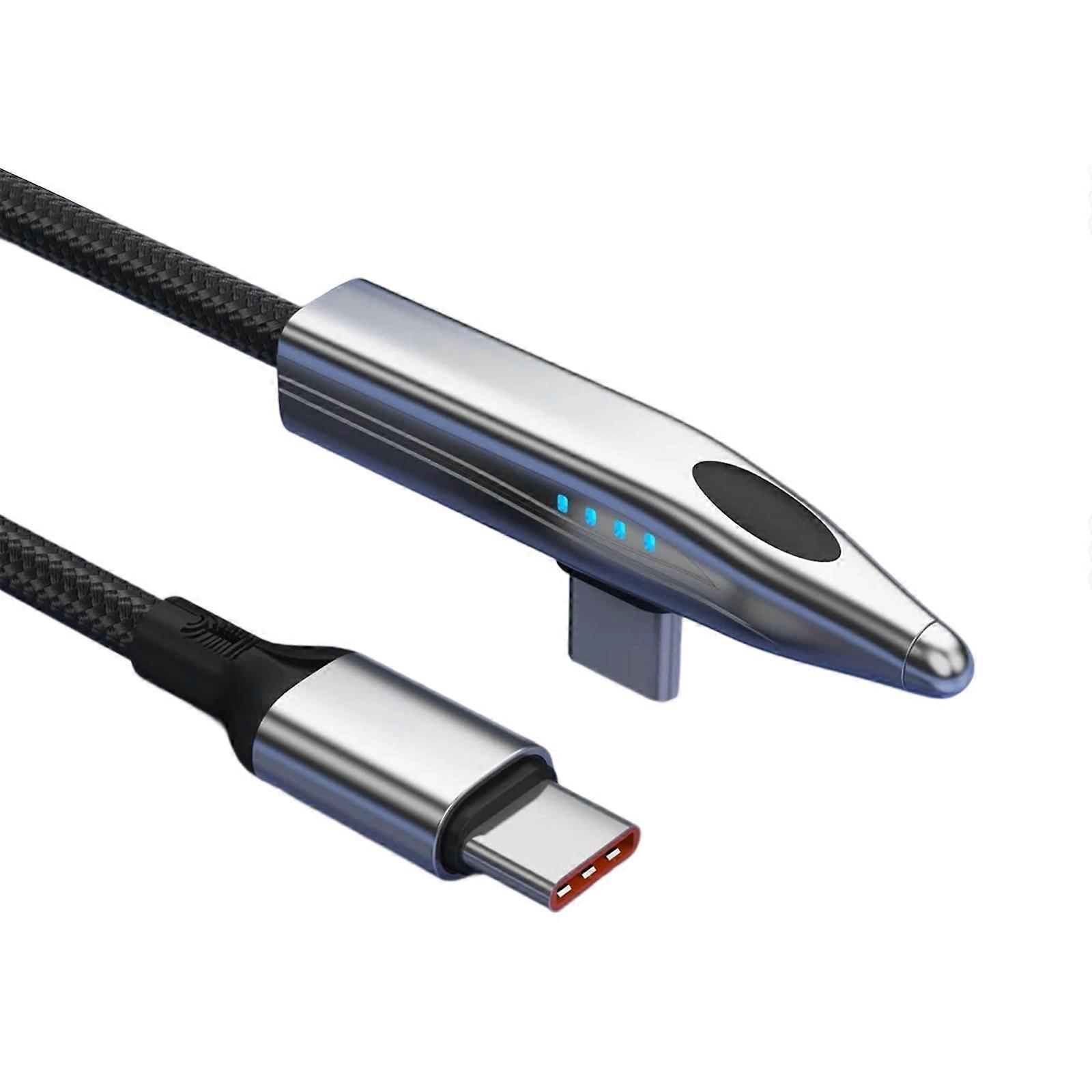 240W Fast Charging Cable 90 Degree Angled Type C to USB C Power Cable For Phones Tablets Efficient Multicolor