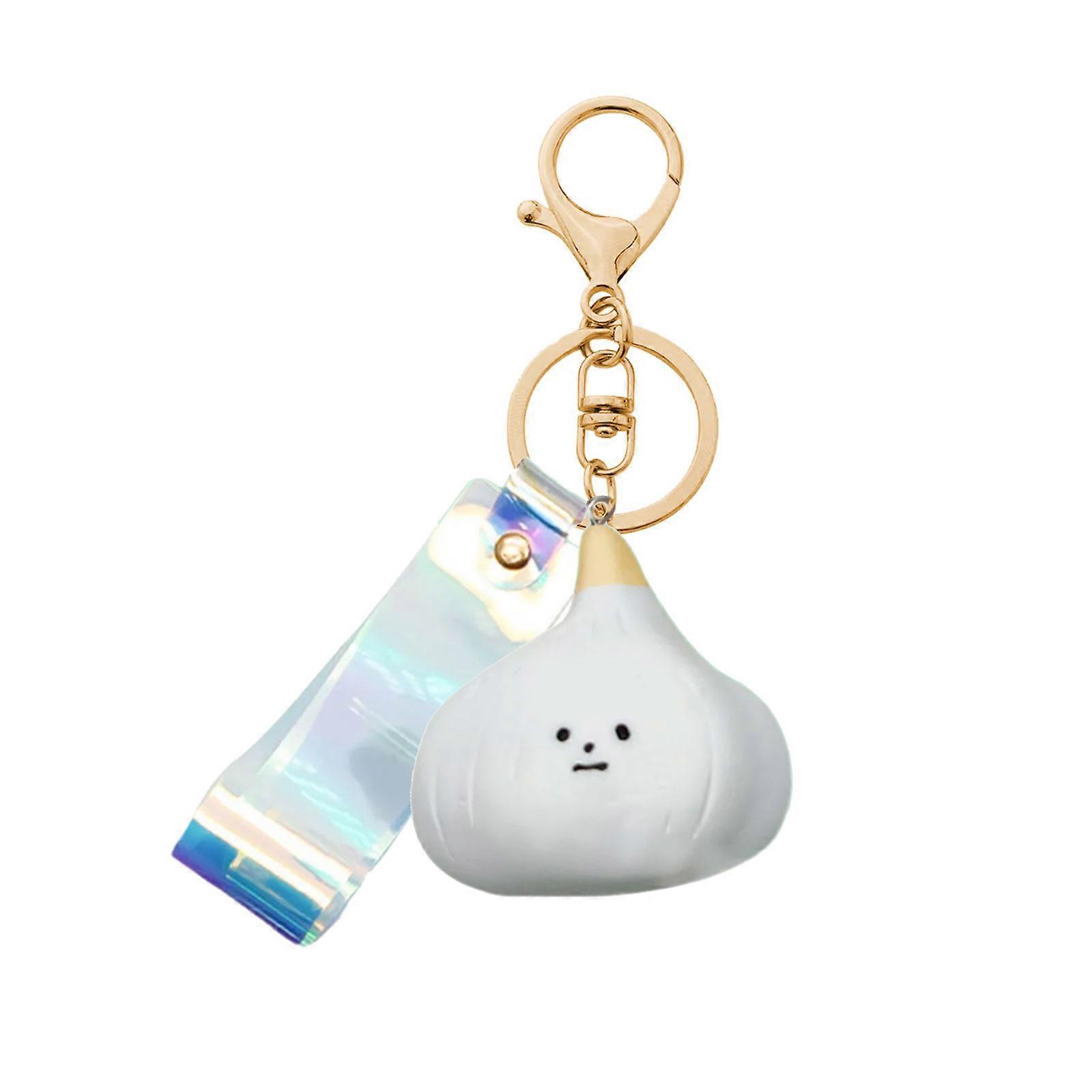 Playful Vegetable Design Keychain Carrot Mushroom Leek Garlic Ornament Wallet Hanging Decoration For Daily Use Multicolor