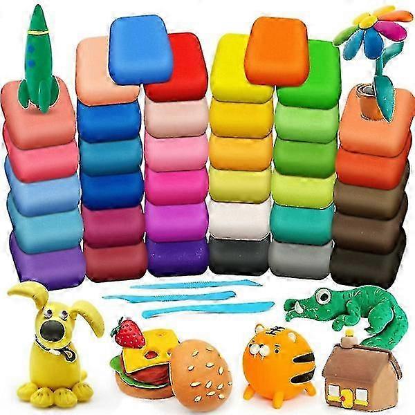Air Drying Clay - Magic Clay 36 Colors, Modeling Clay For Kids With Tools, Soft & Ultralight