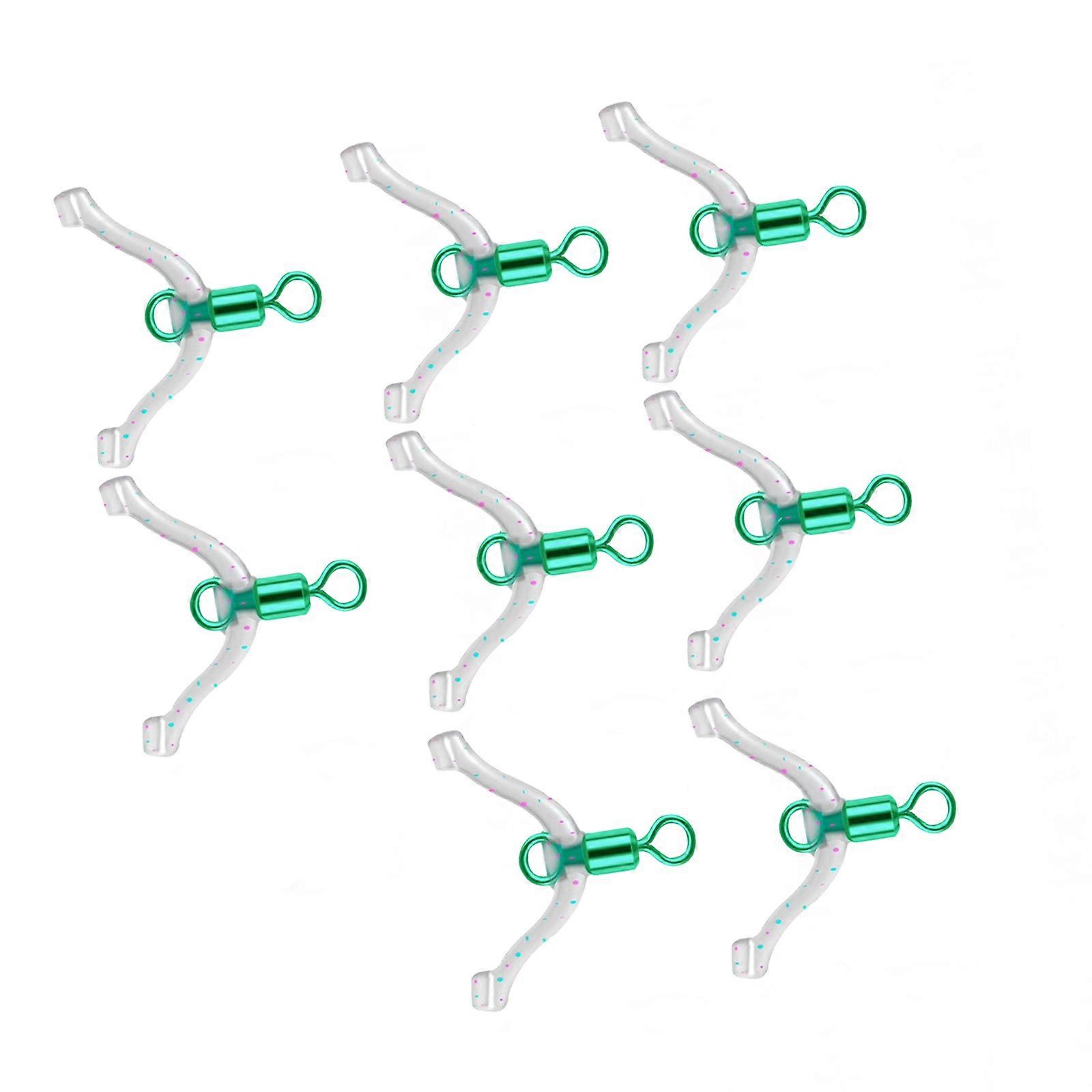8pcs Subline Splitters Anti Entanglements Fishing Line Bifurcation Swivels for Double Hook 8 Shaped Rings Contactor  M