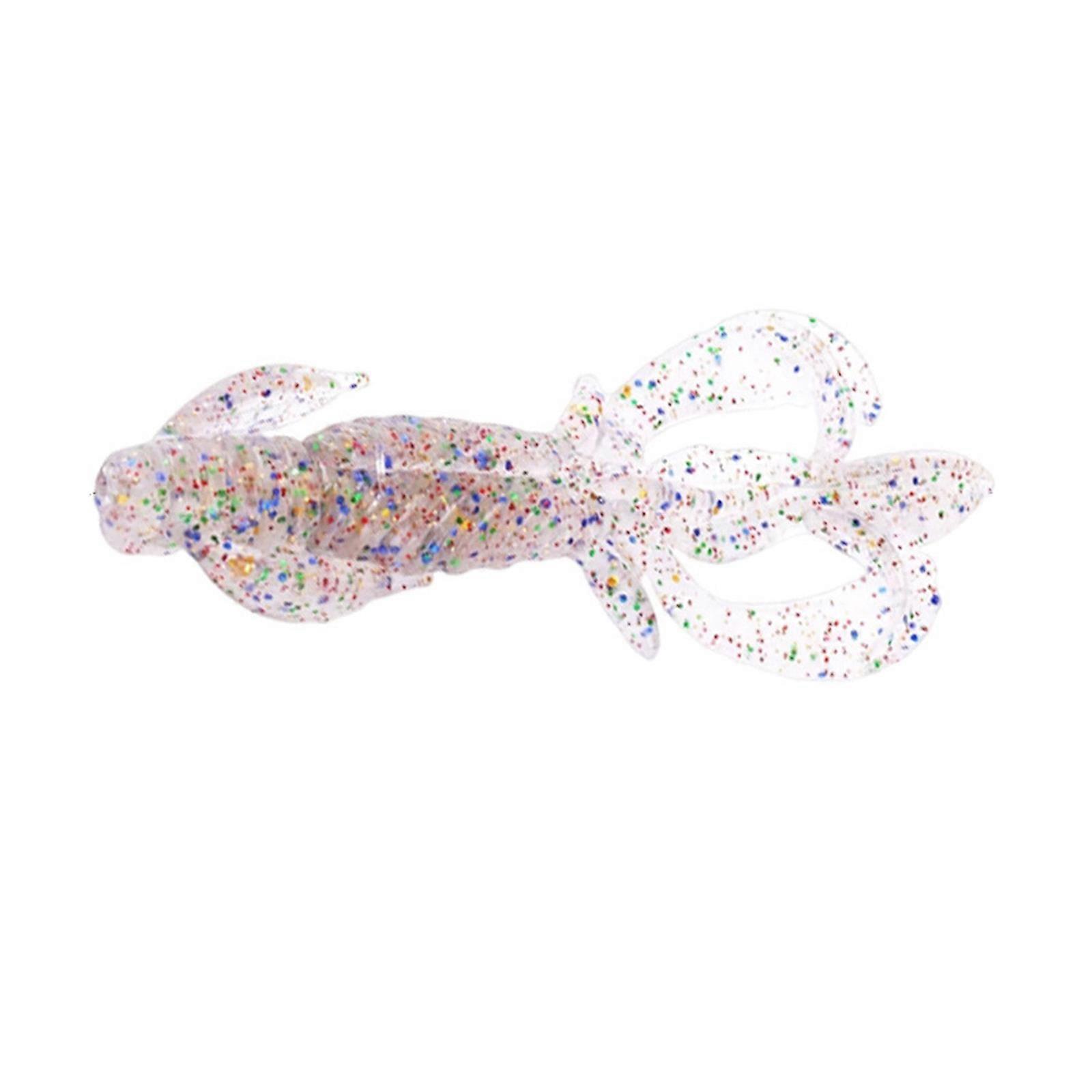 10PCS Soft Plastic Lures Floating Design With Hook Slot Built In Flash Strips Optimized For Perch Anglers  Color 6