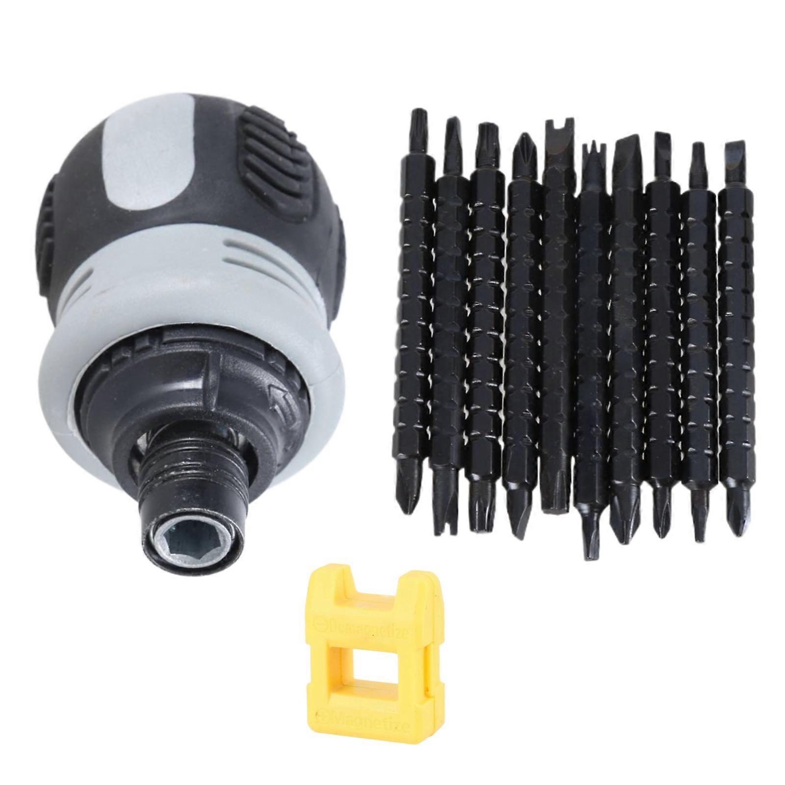 Ratchet Screwdriver Set Disassemble Rotating Ratchet Screwdriver Kit for Furniture/Car/Computer/Electronics Maintenance Multicolor