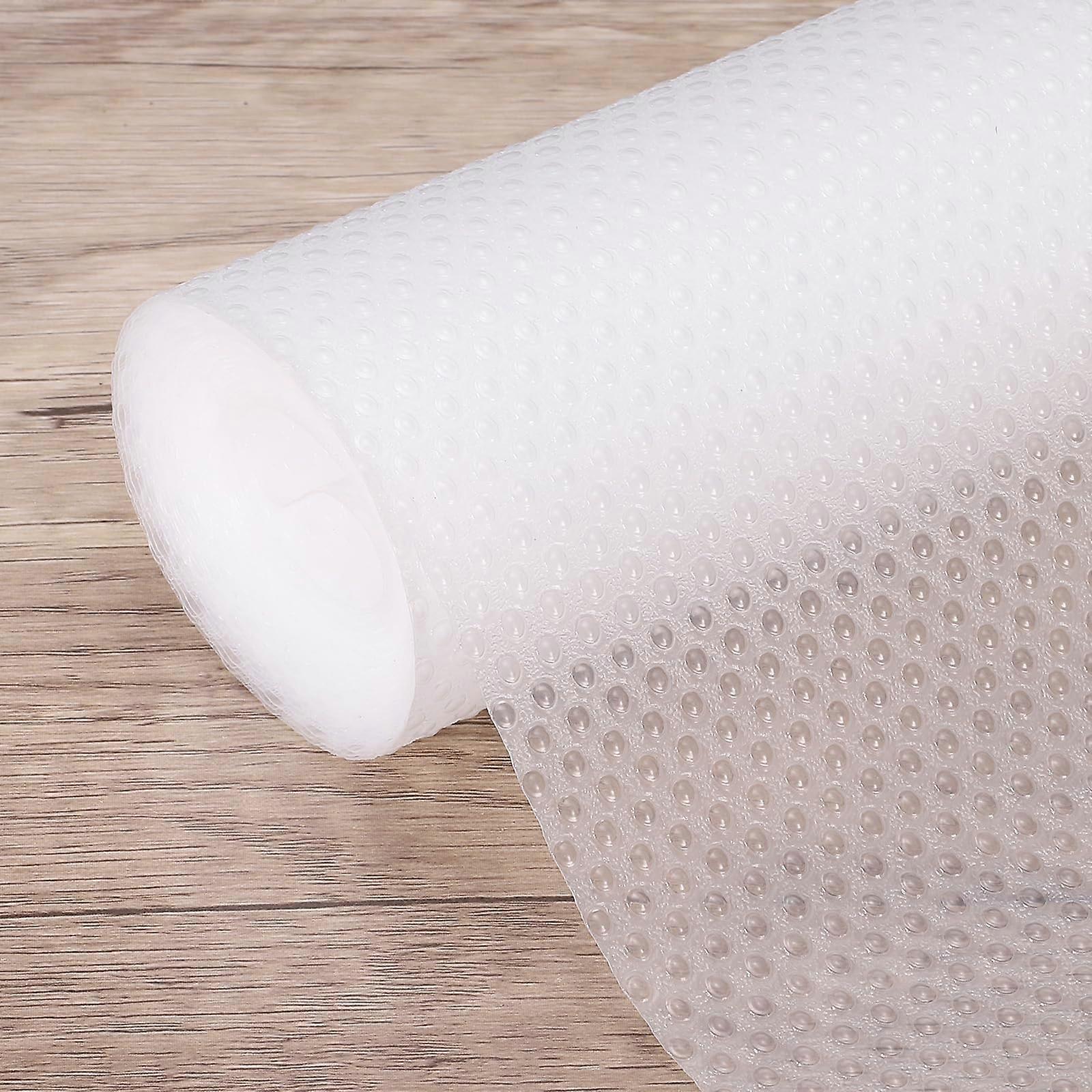 Shelf Liner EVA NonSlip Waterproof Drawer Mat with Circular Mesh for Kitchen Cabinets and Refrigerator Shelves, Clear 20' x 16ft