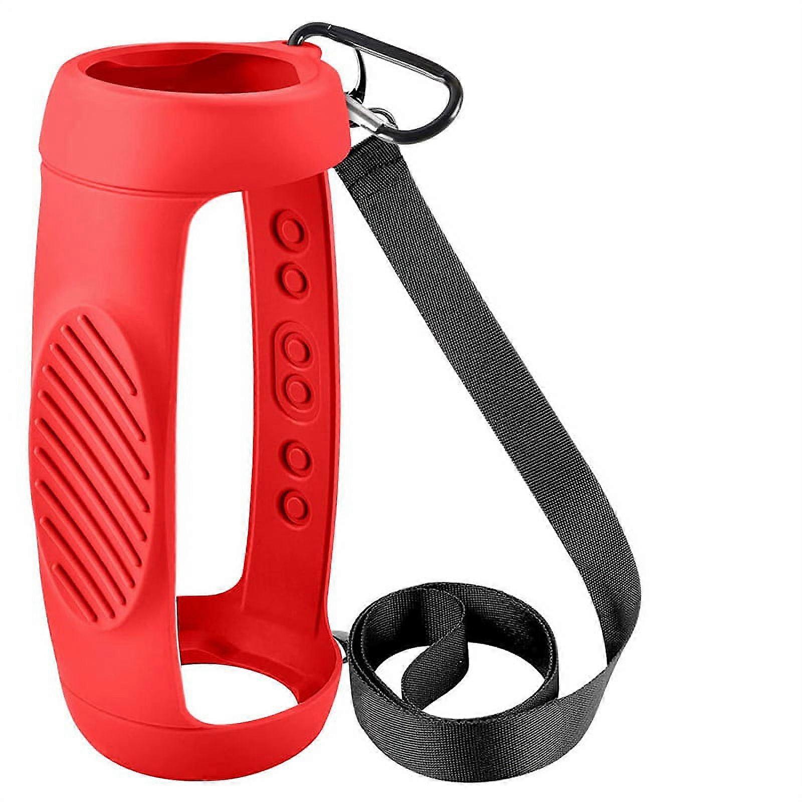 Protective Case for compatible with JBL Charge 5, Silicone Cover with Strap & Carabiner, Soft Travel Pouch